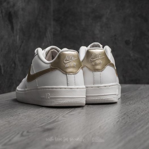 Women s shoes Nike Air Force 1 GS Summit White Metallic Gold Star Footshop