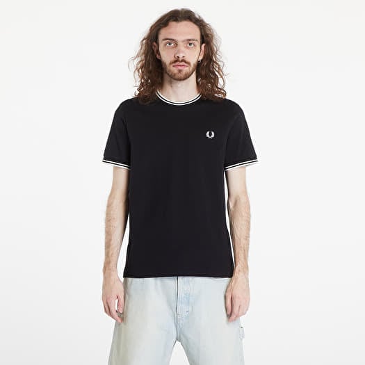 FRED PERRY Twin Tipped T-Shirt Black