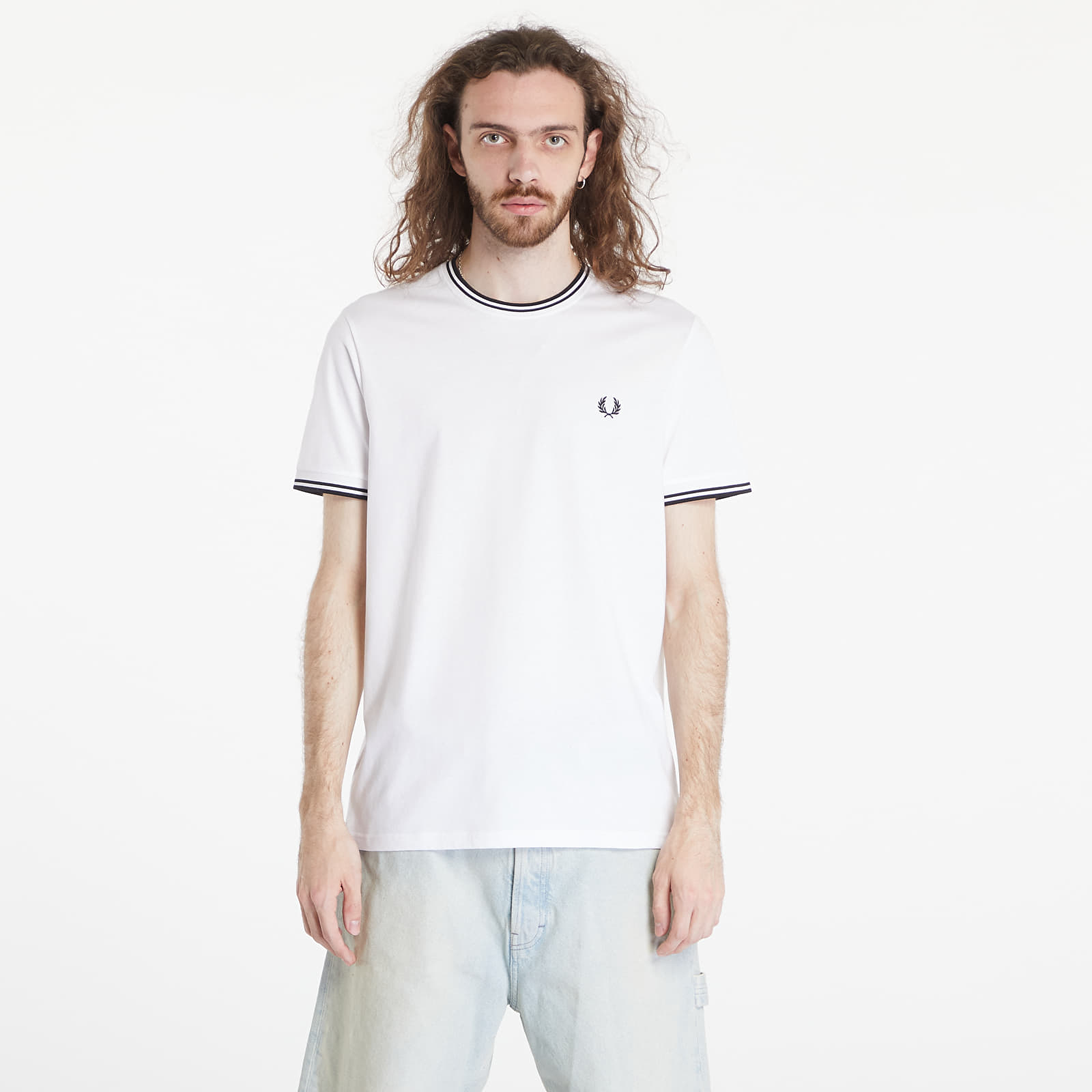 T-shirty męskie FRED PERRY Twin Tipped T-Shirt White