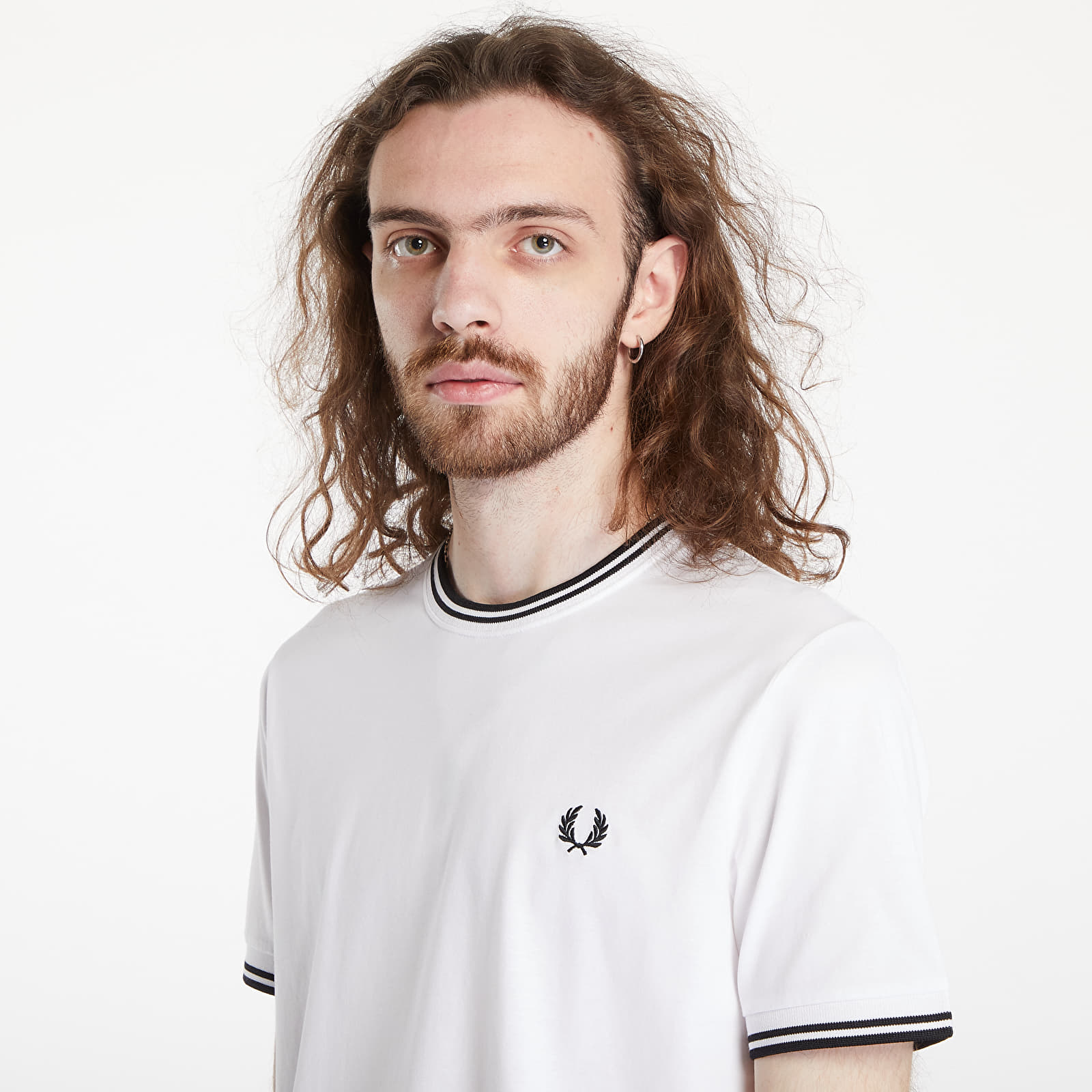 T-shirty męskie FRED PERRY Twin Tipped T-Shirt White