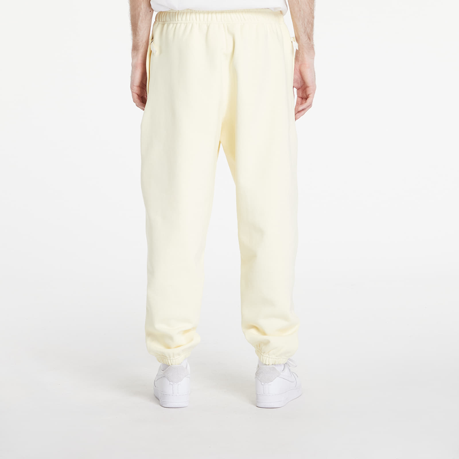 Férfi melegítőnadrágok Nike Solo Swoosh Men's Fleece Pants Alabaster/ White