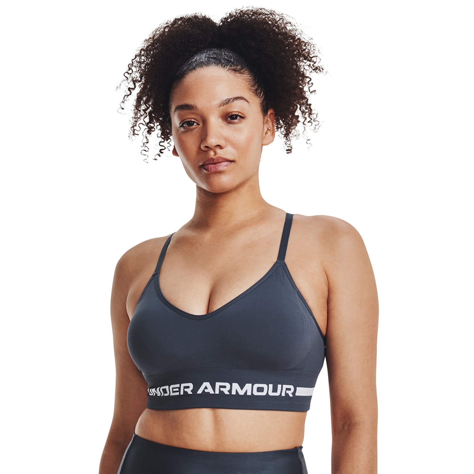 Bras Under Armour Seamless Low Long Bra Gray