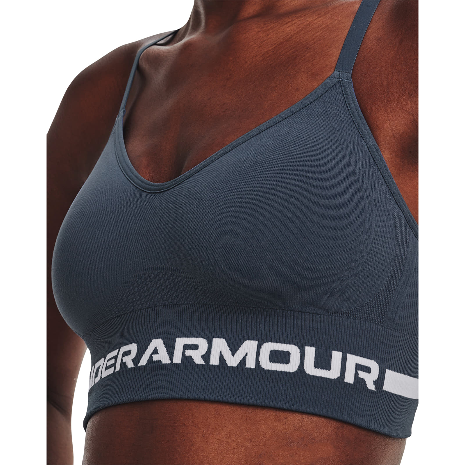 Bras Under Armour Seamless Low Long Bra Gray