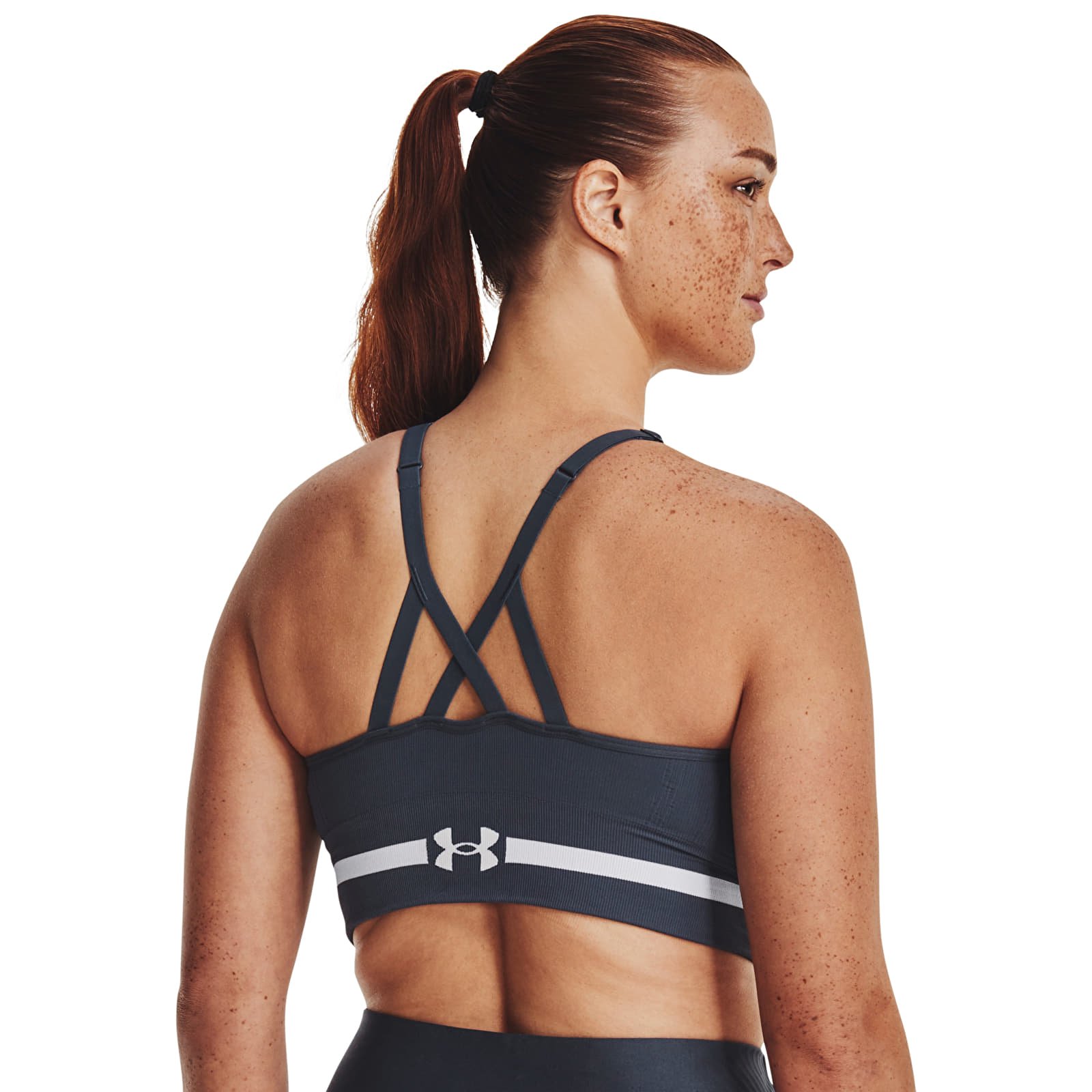 Bras Under Armour Seamless Low Long Bra Gray