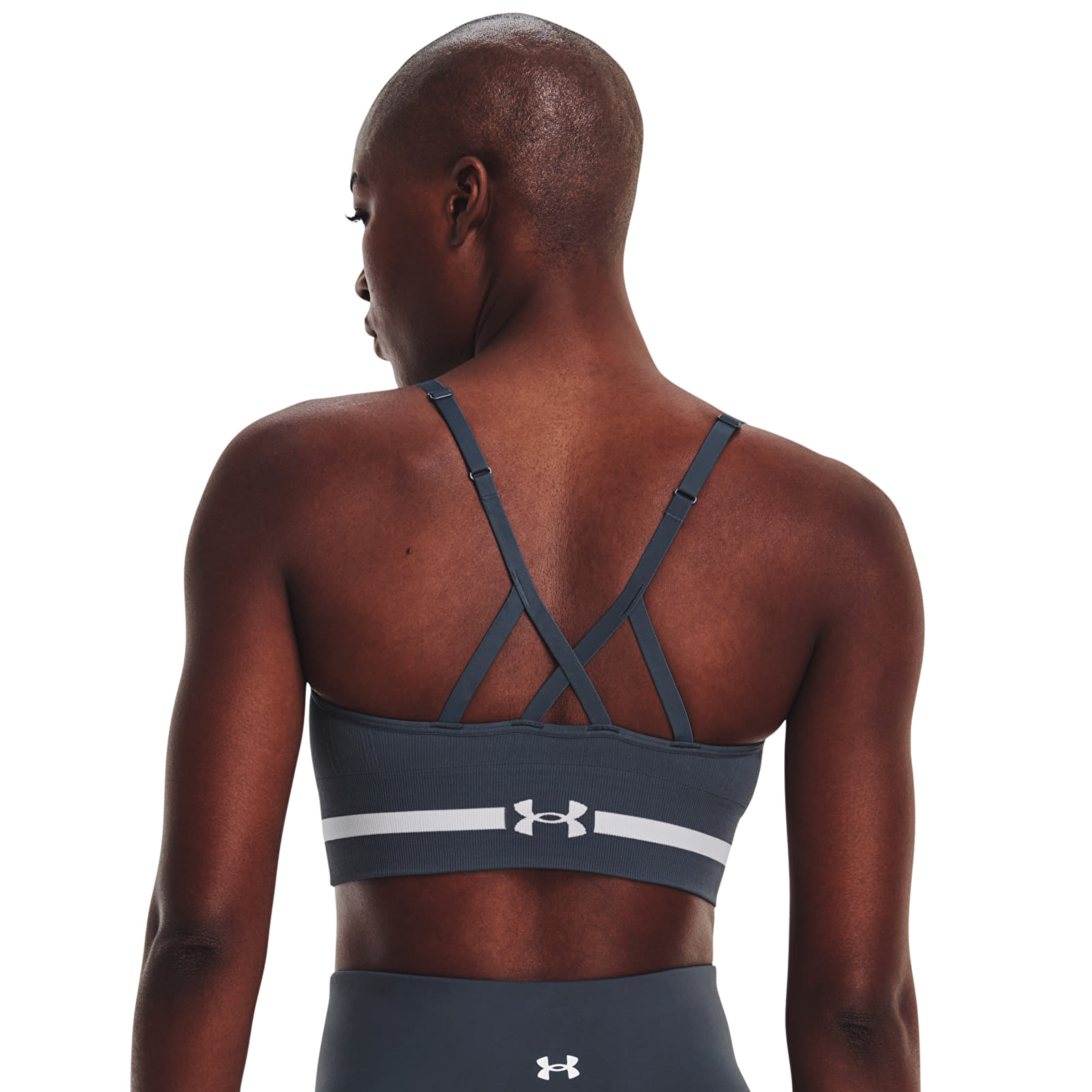 Bras Under Armour Seamless Low Long Bra Gray