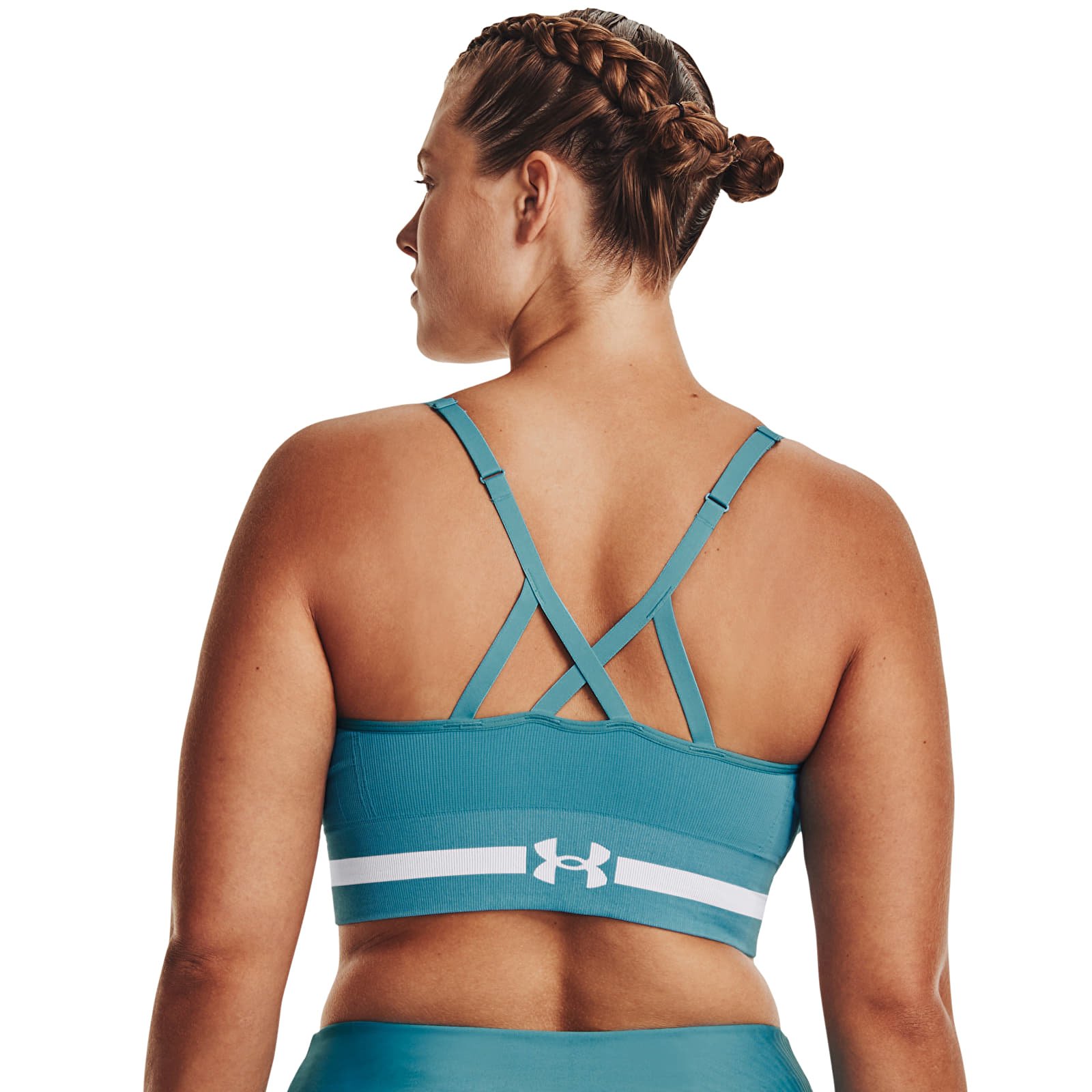 Rinnahoidjad Under Armour Seamless Low Long Bra Blue
