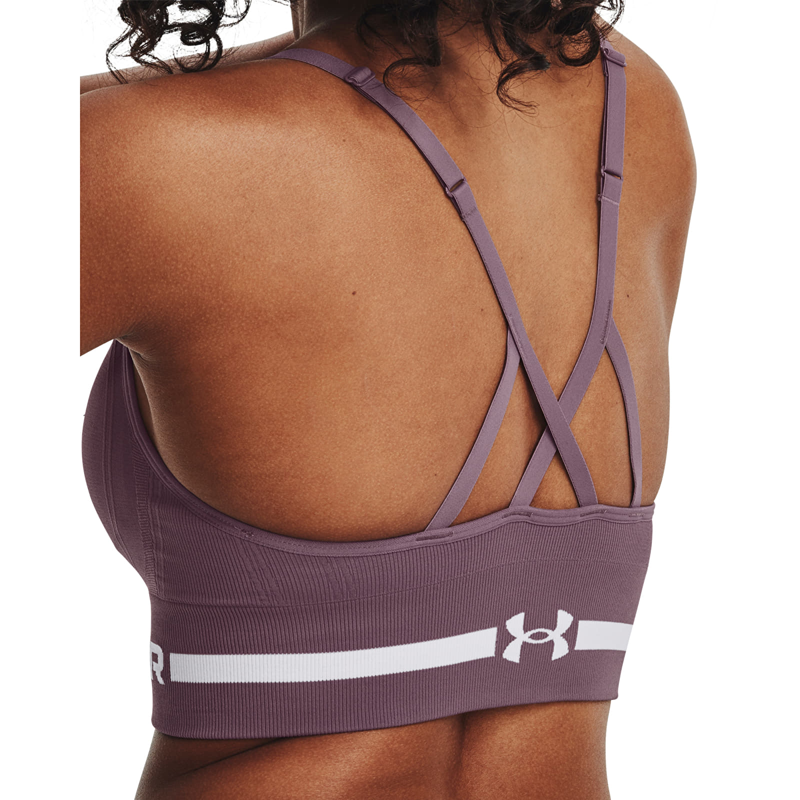 Melltartók Under Armour Seamless Low Long Bra Purple