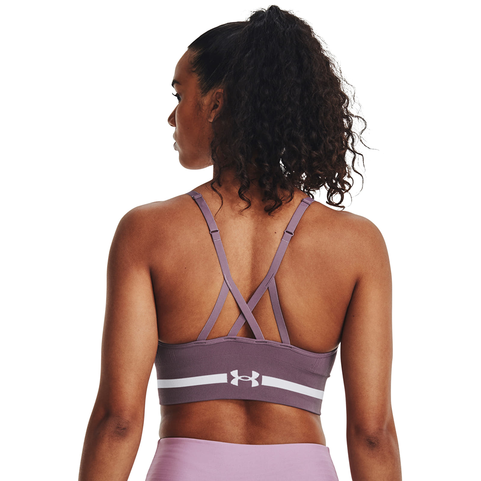 Melltartók Under Armour Seamless Low Long Bra Purple