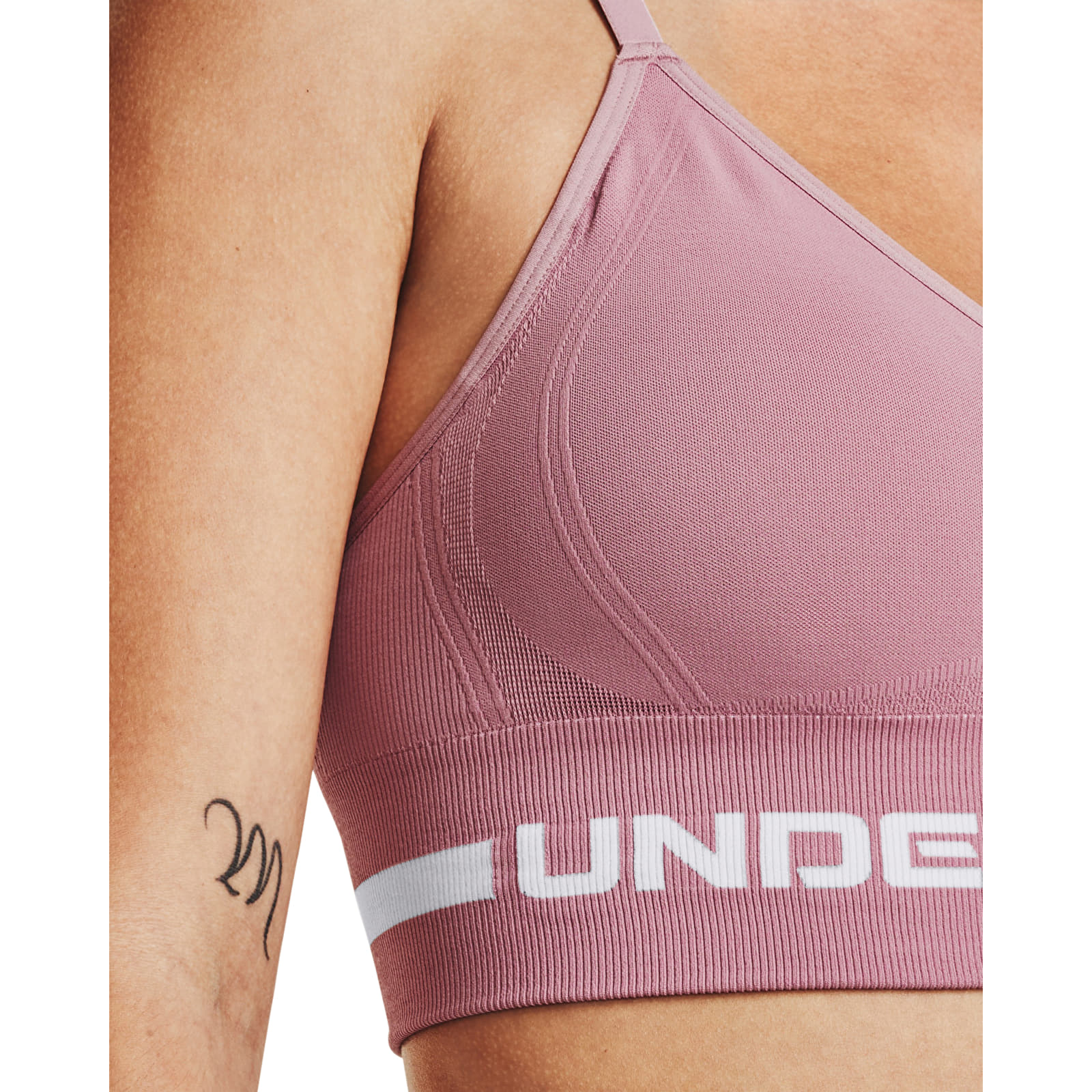 Bras Under Armour Seamless Low Long Bra Pink