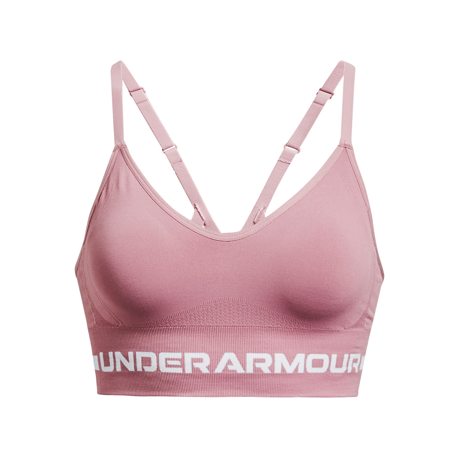 Bras Under Armour Seamless Low Long Bra Pink