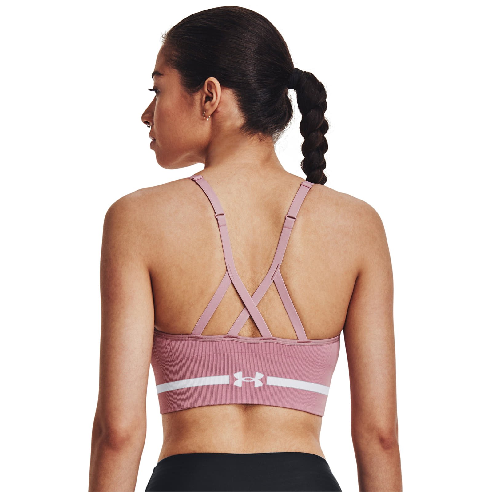 Bras Under Armour Seamless Low Long Bra Pink