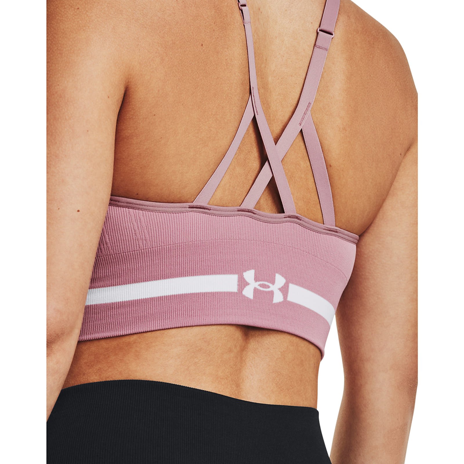 Bras Under Armour Seamless Low Long Bra Pink