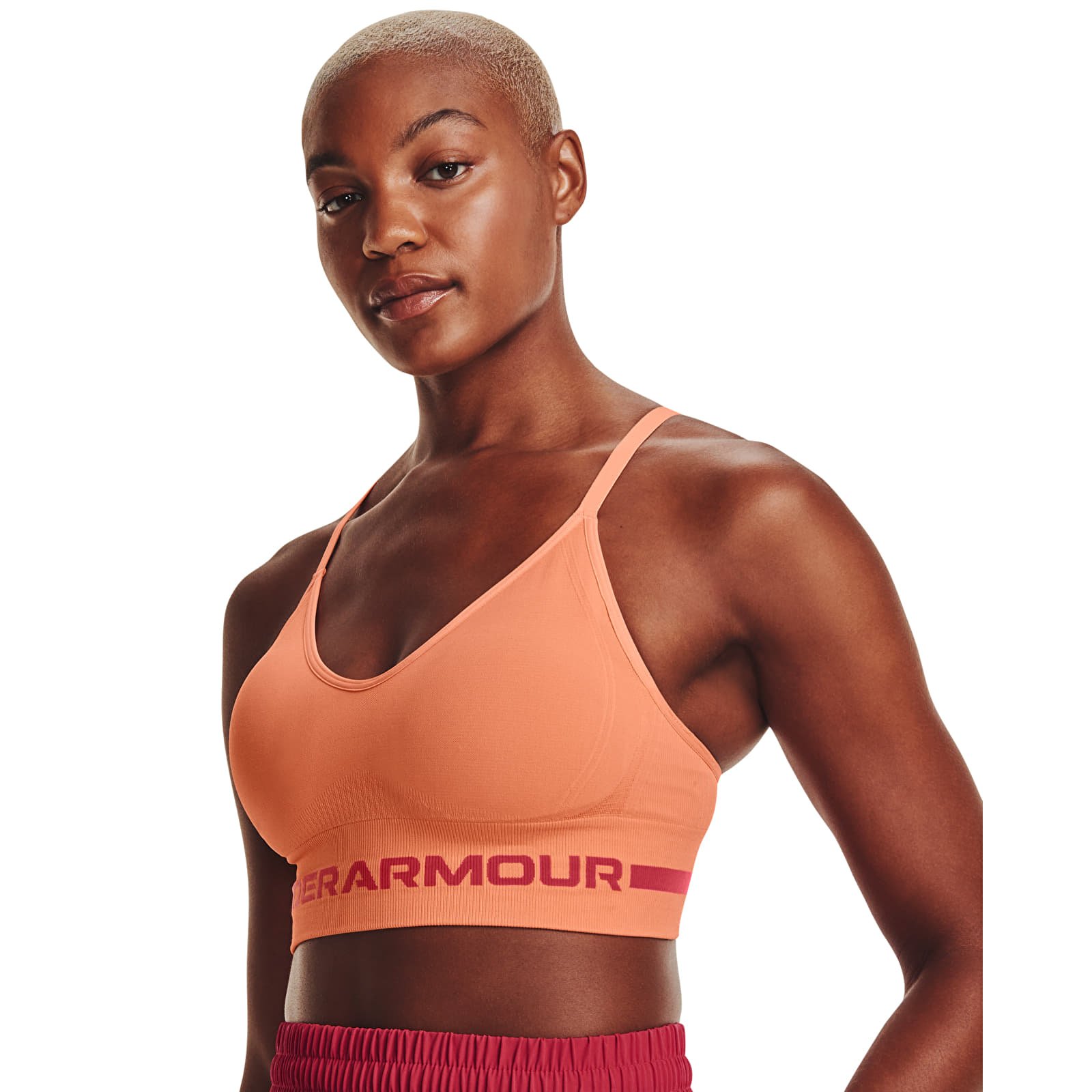 Bras Under Armour Seamless Low Long Bra Orange