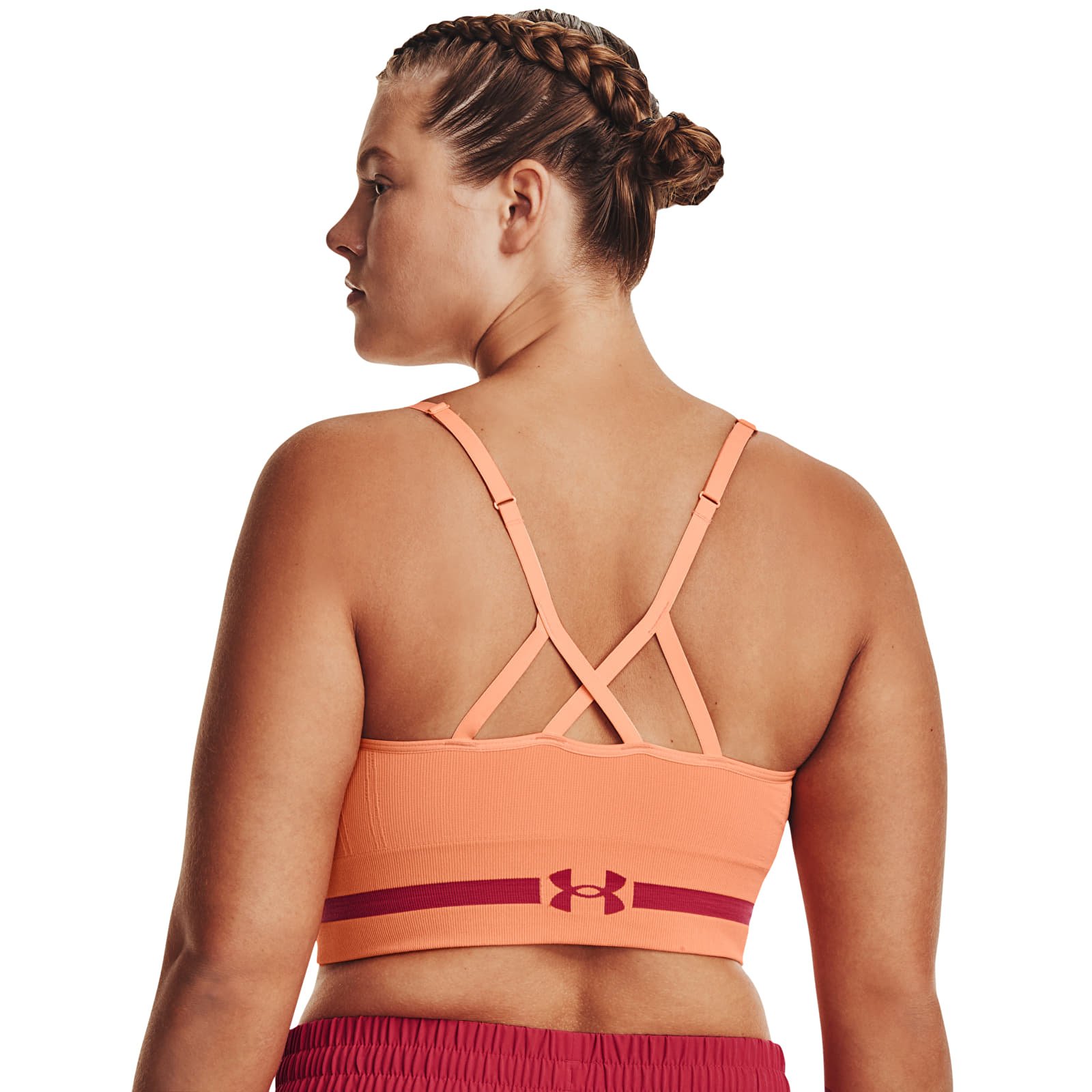 Bras Under Armour Seamless Low Long Bra Orange