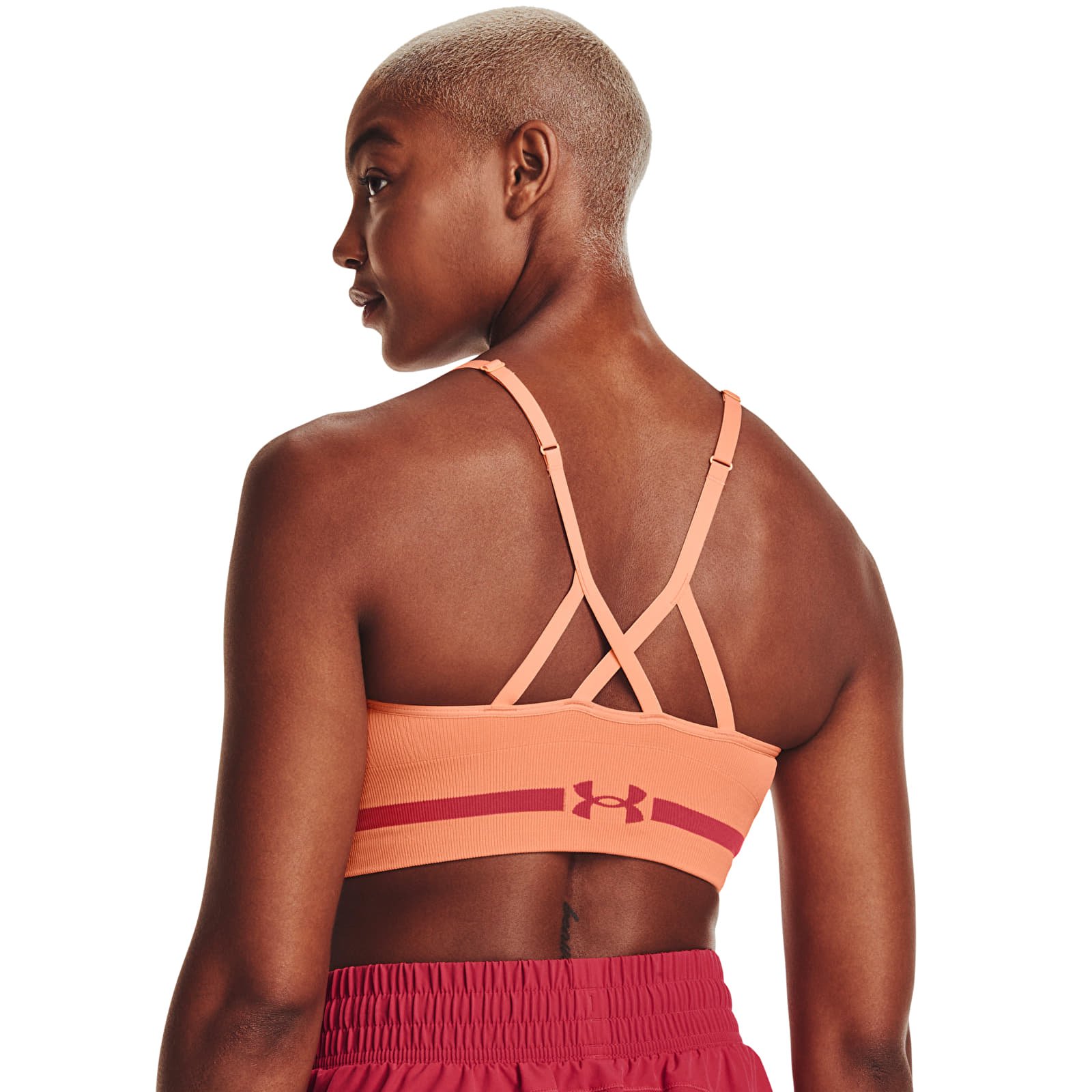 Bras Under Armour Seamless Low Long Bra Orange