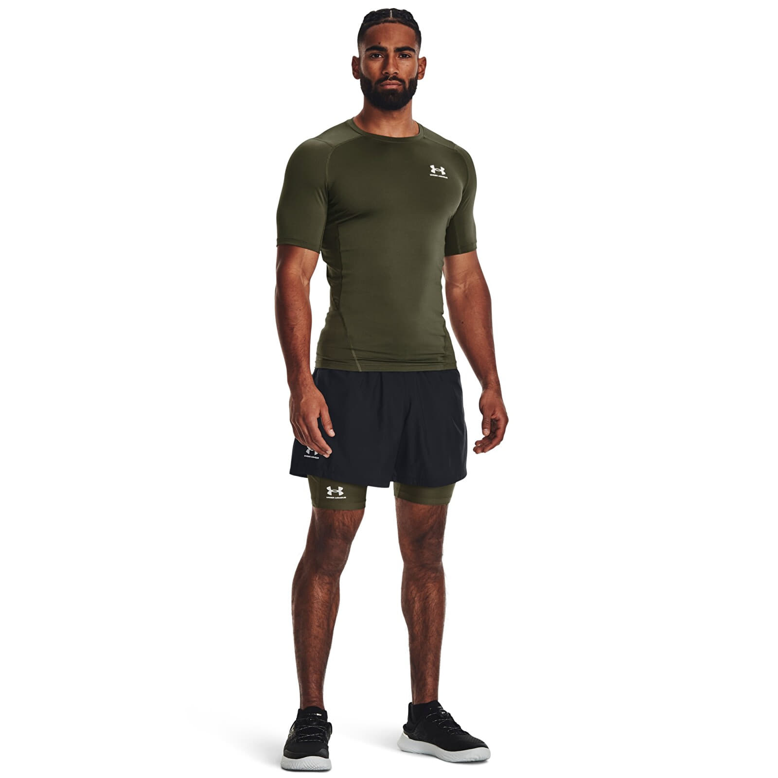 Férfi pólok Under Armour HG Armour Comp SS Green