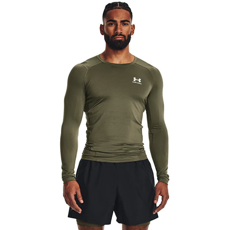 T-shirt Under Armour HG Armour Comp LS Green