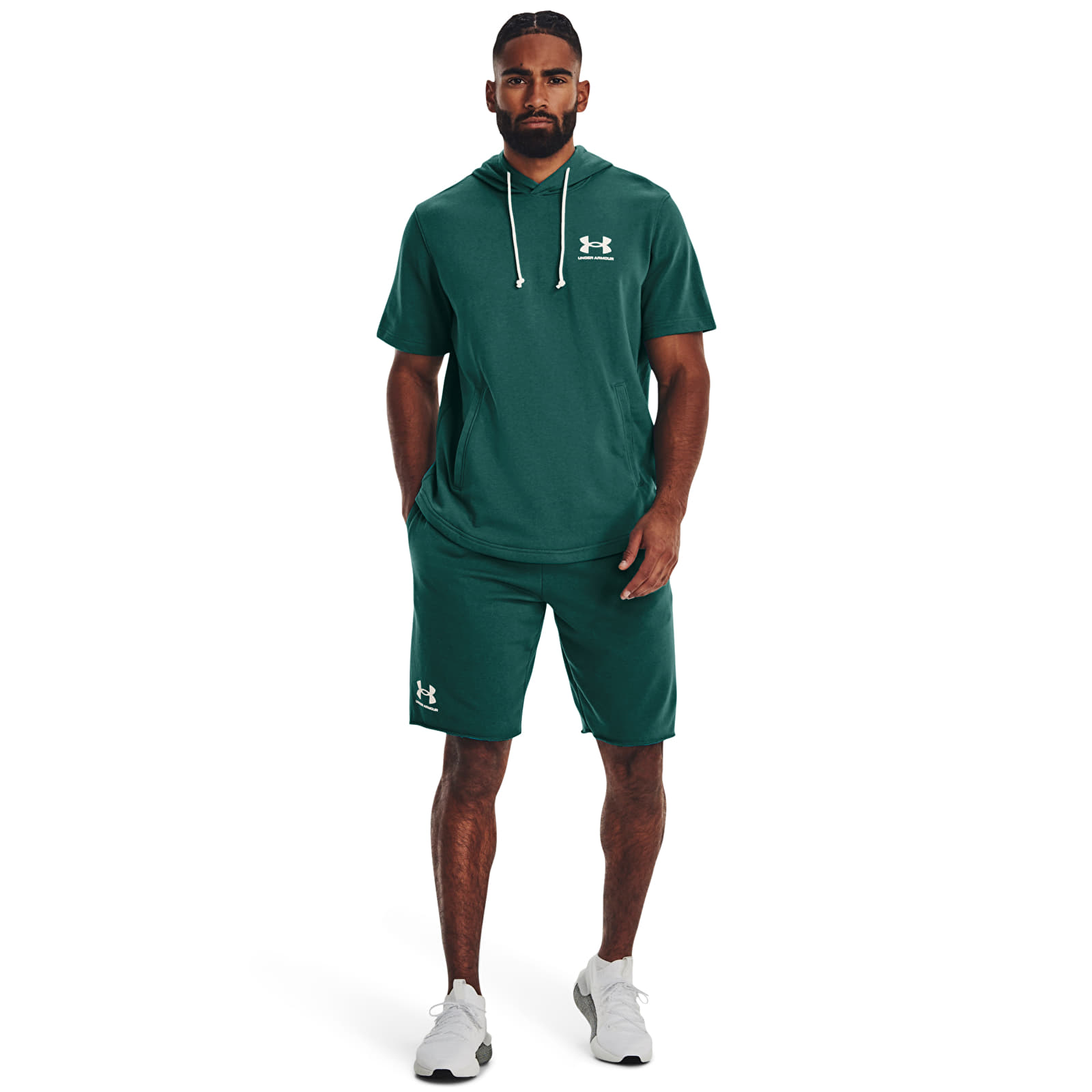 Shorts for menn Under Armour RIVAL TERRY SHORT Green