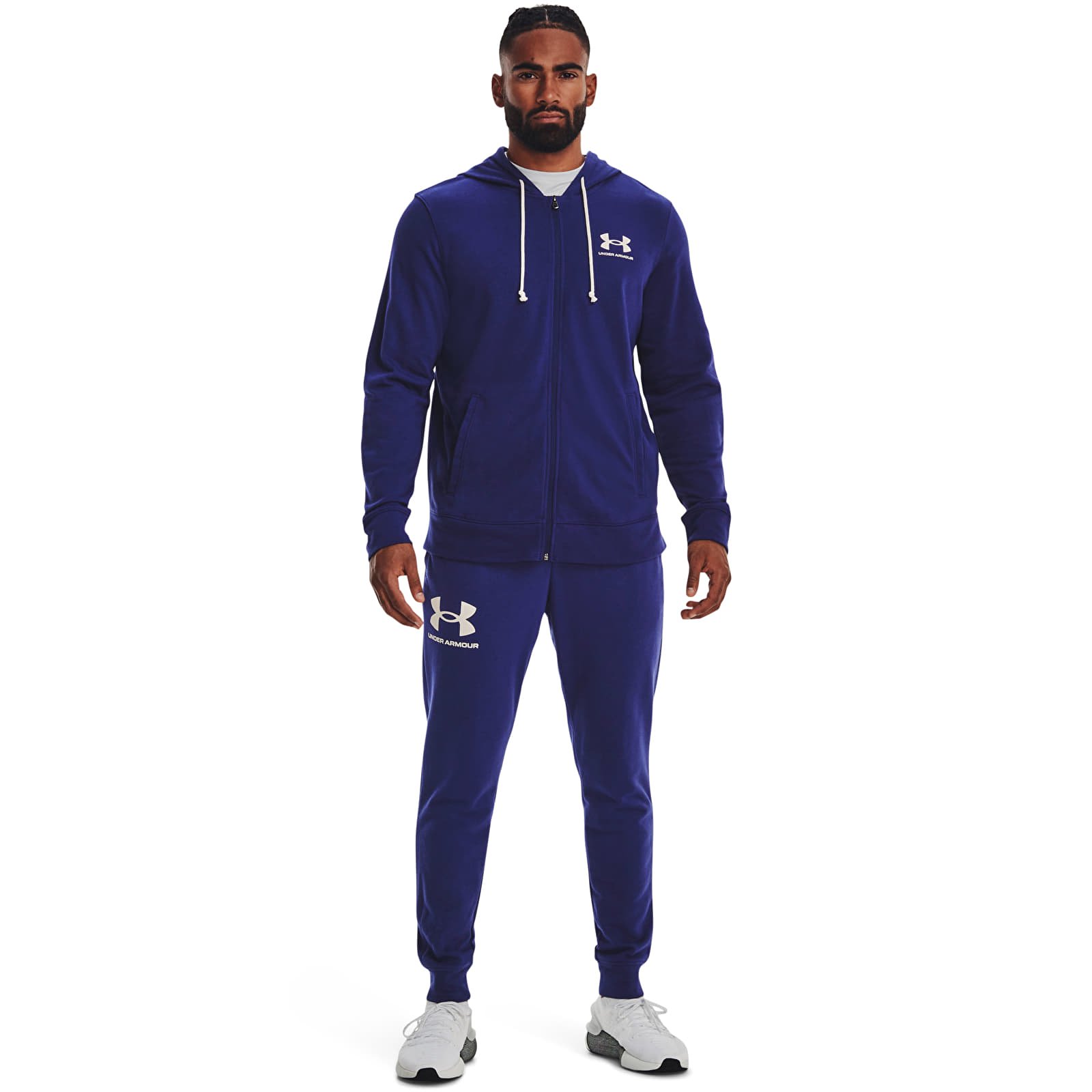 Hanorace pentru bărbați Under Armour Rival Terry LC FZ Blue