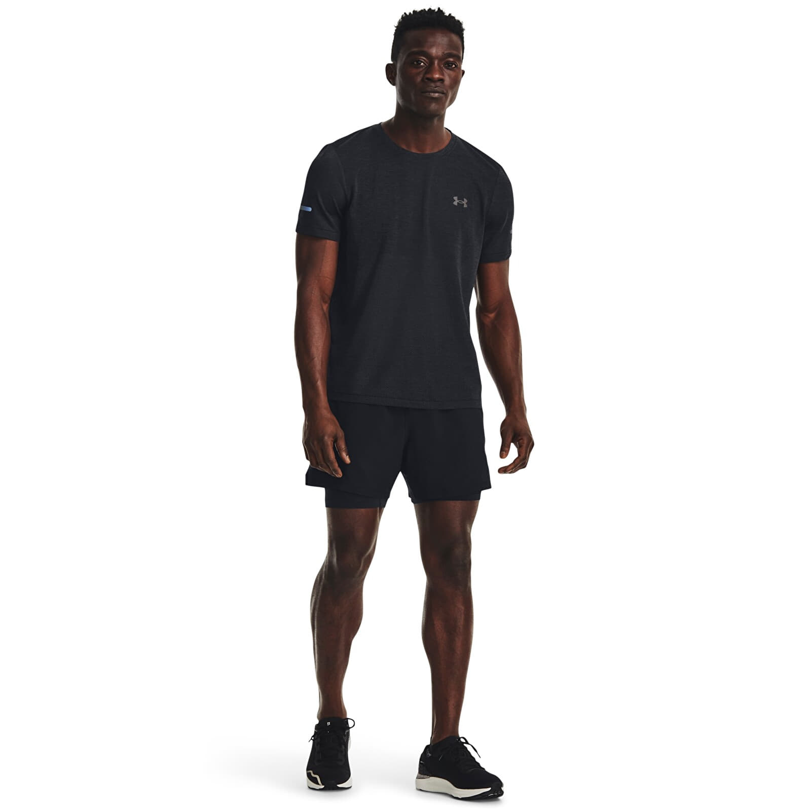 Men's T-shirts Under Armour SEAMLESS STRIDE SS Black