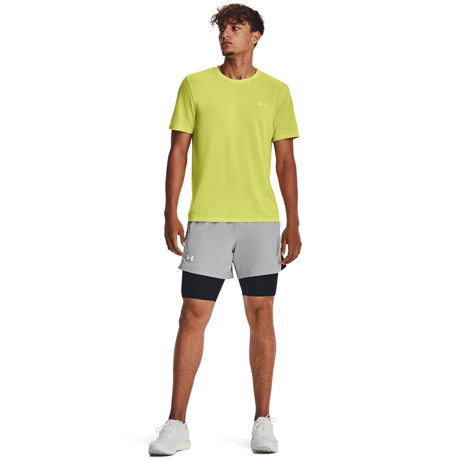 Férfi pólok Under Armour SEAMLESS STRIDE SS Yellow