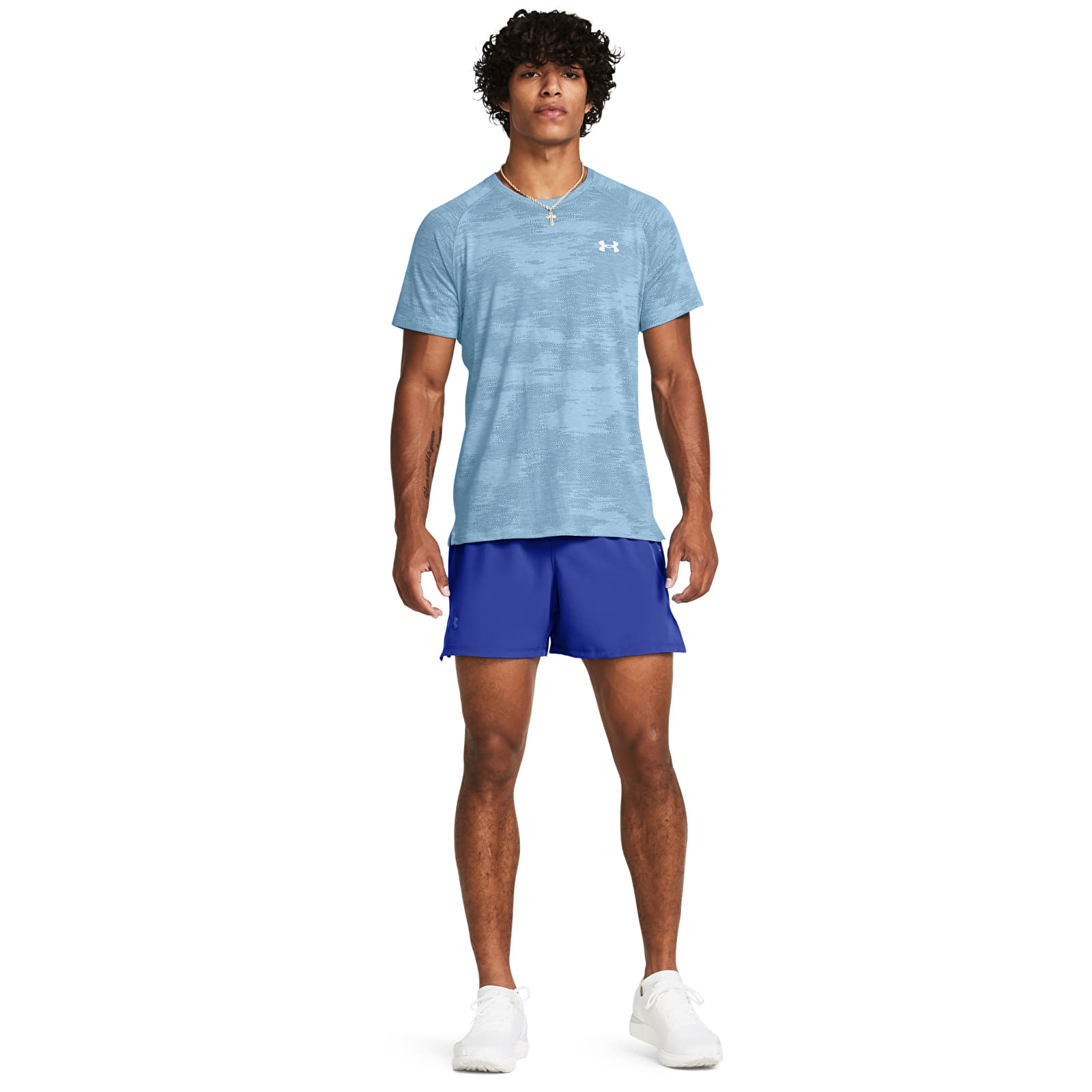 Shorts för män Under Armour LAUNCH ELITE 5'' SHORT Blue