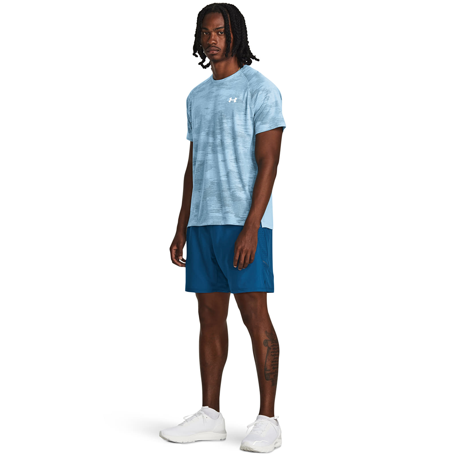 Pantalones cortos para hombre Under Armour LAUNCH ELITE 2in1 7'' SHORT Blue