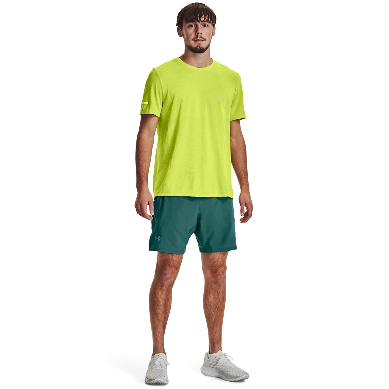 Pánske šortky Under Armour LAUNCH ELITE 2in1 7'' SHORT Green