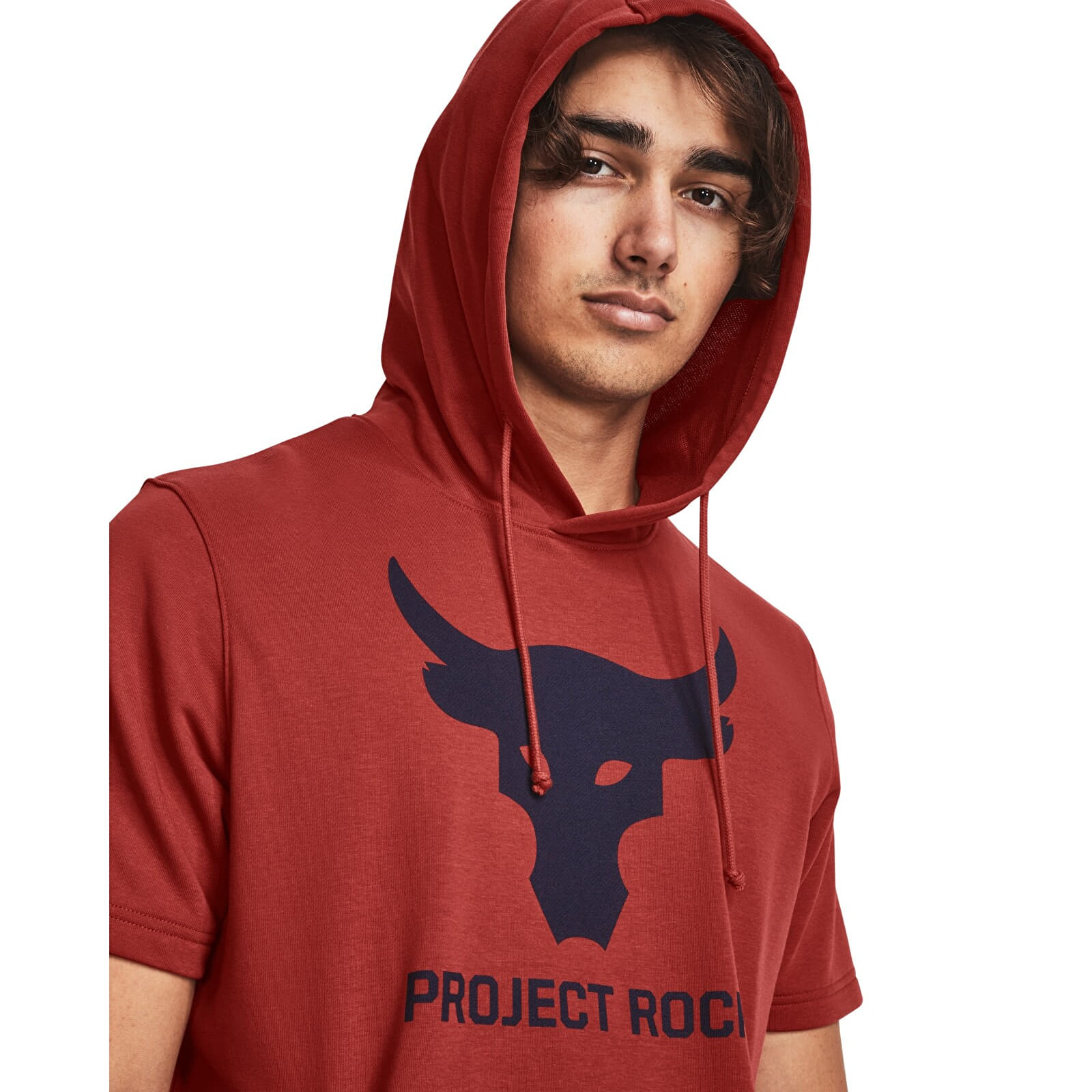 Pánské mikiny Under Armour Pjt Rock Terry SS Hoodie Red