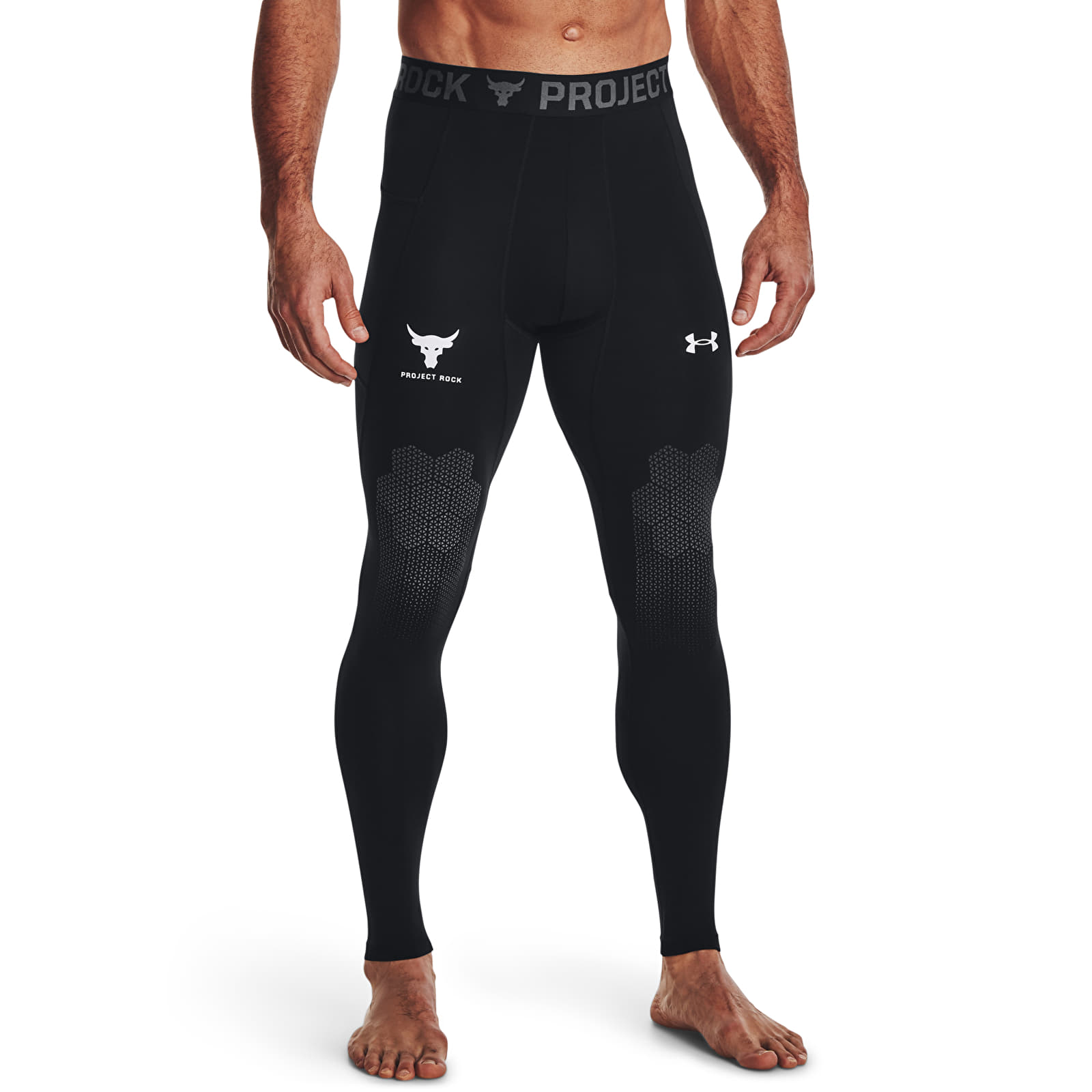Men's leggings Under Armour Pjt Rock ArmourPrint Lgs Black