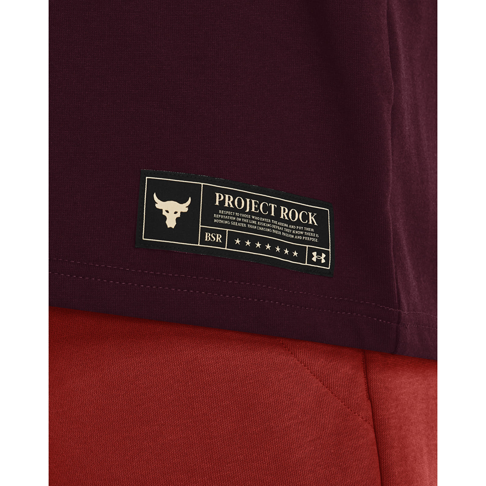 Pánská trička Under Armour PJT ROCK CREST HW SS Maroon