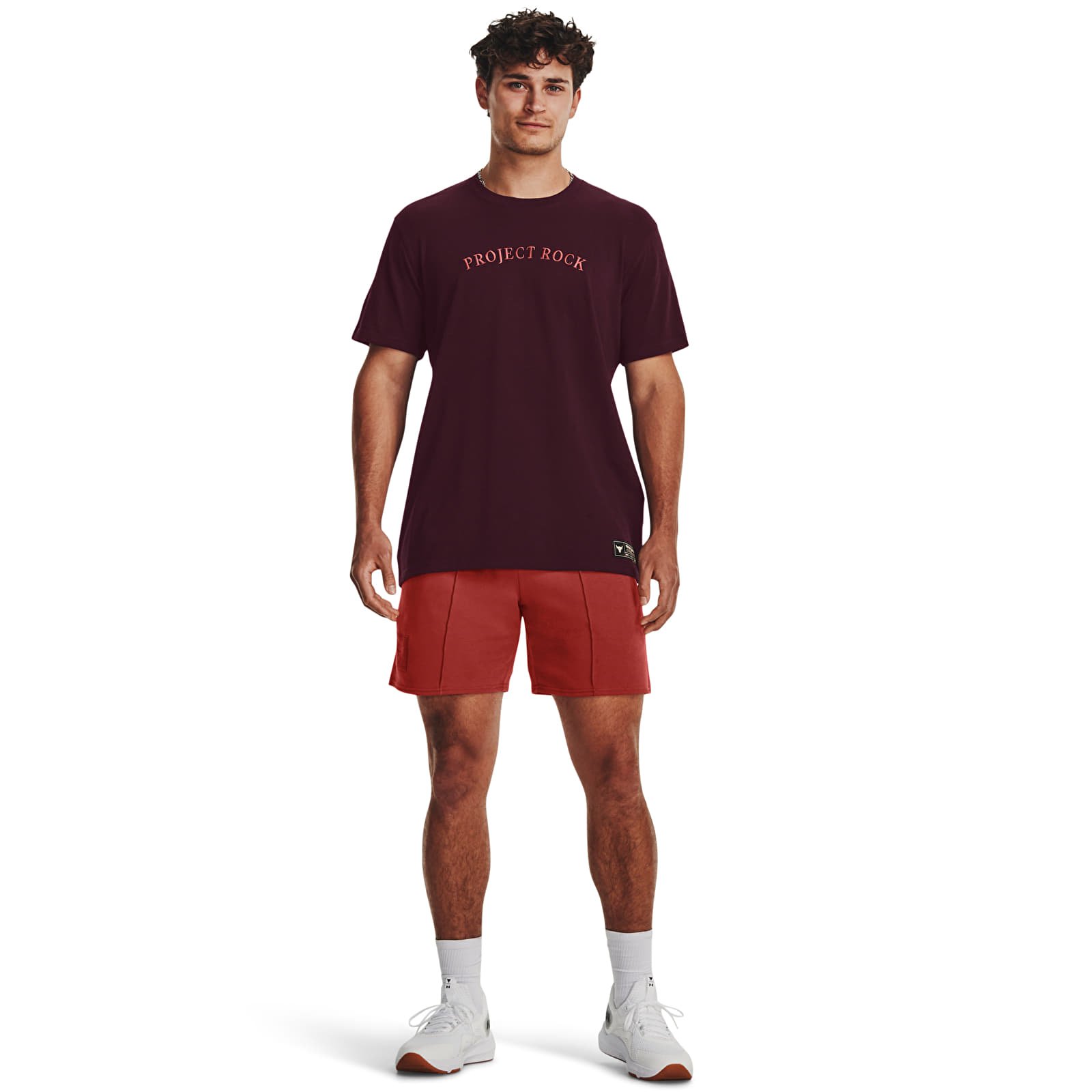 Чоловічі футболки Under Armour PJT ROCK CREST HW SS Maroon