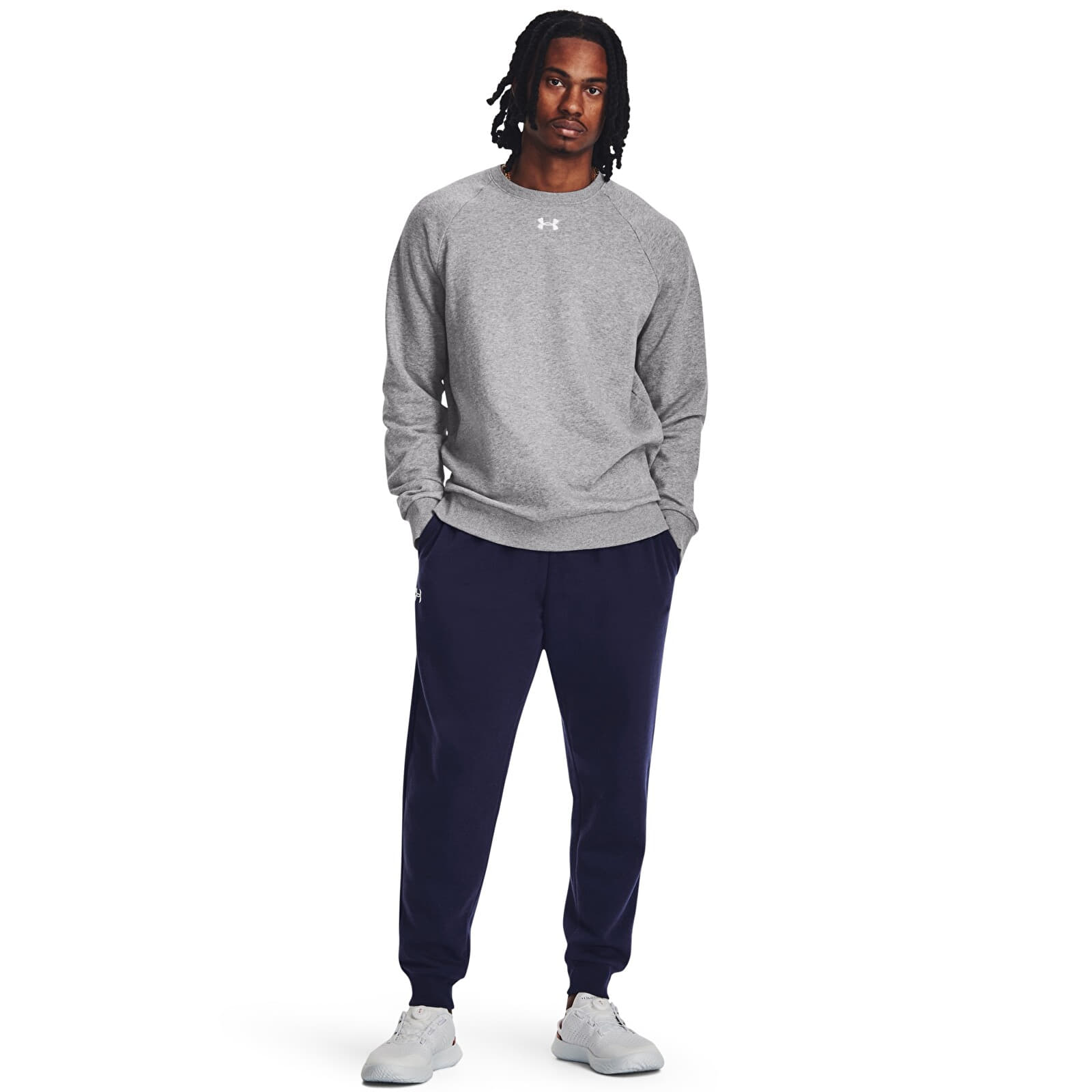 Mikiny Under Armour Rival Fleece Crew Gray