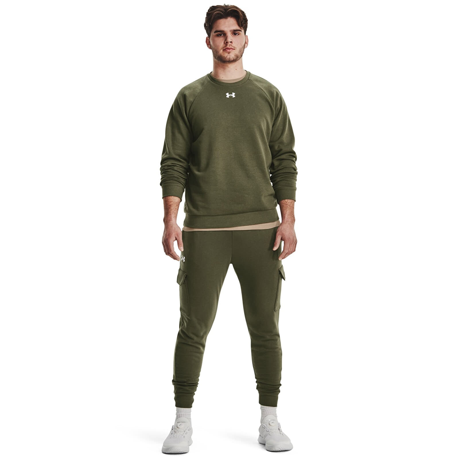 Mikiny Under Armour Rival Fleece Crew Green
