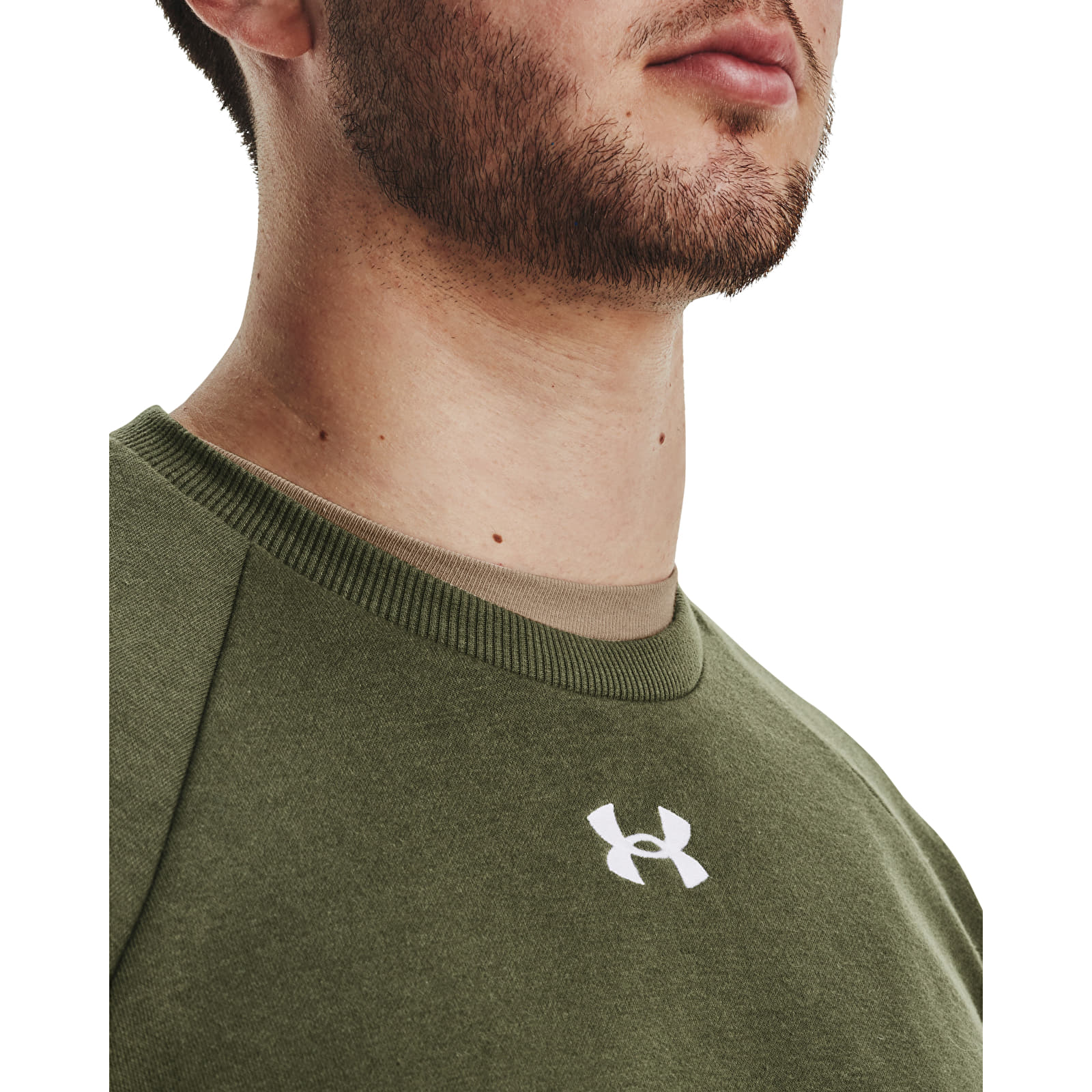 Mikiny Under Armour Rival Fleece Crew Green