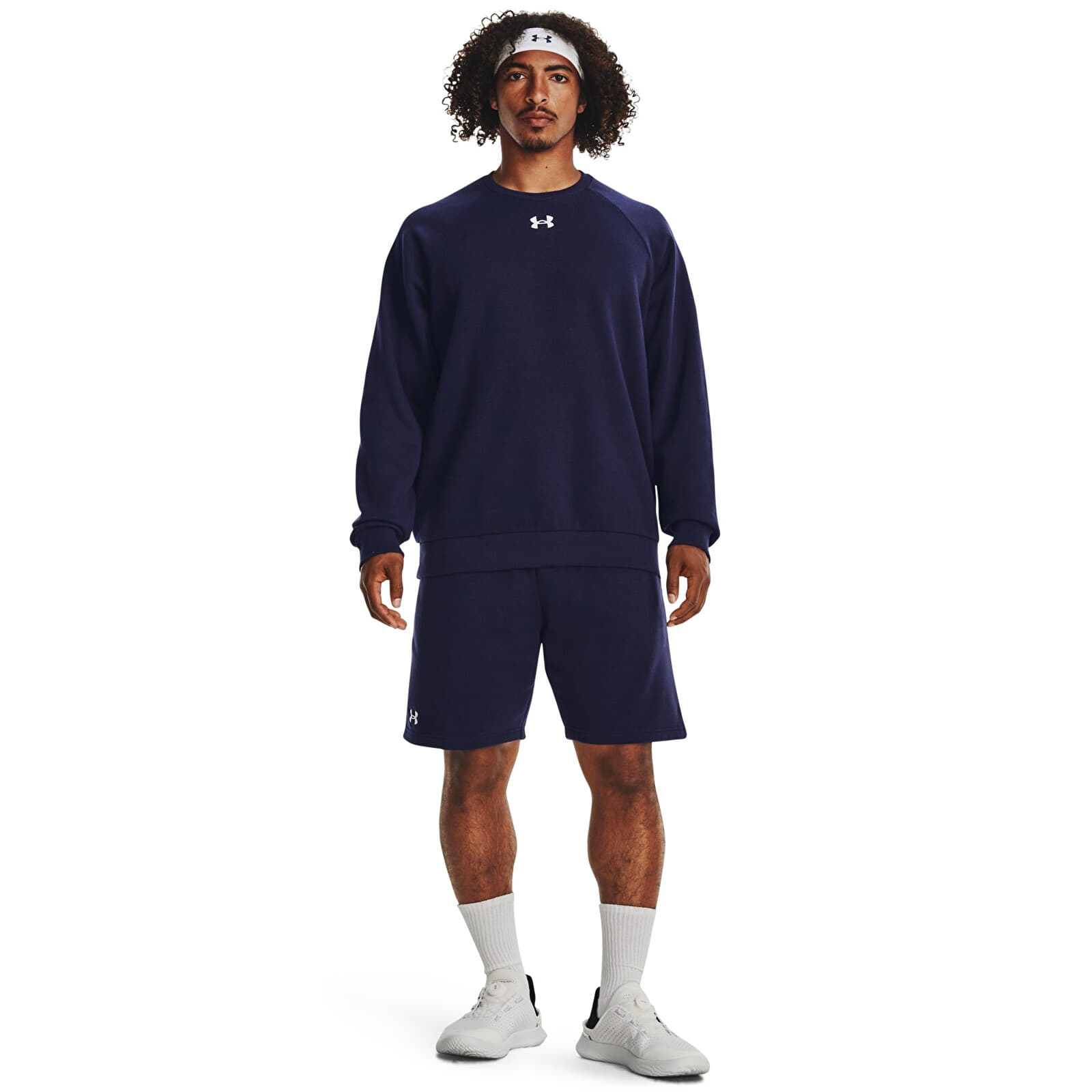 Мъжки суичъри Under Armour Rival Fleece Crew Blue