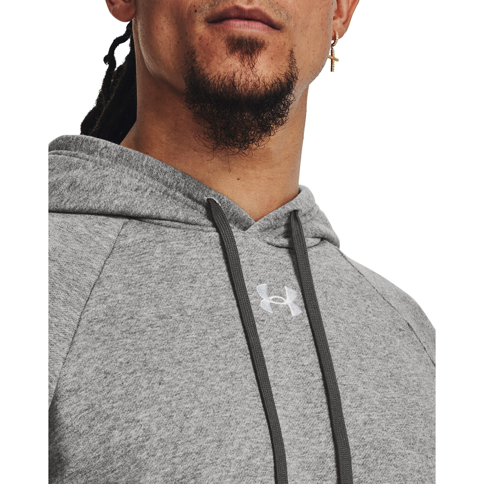 Pánské mikiny Under Armour Rival Fleece Hoodie Gray