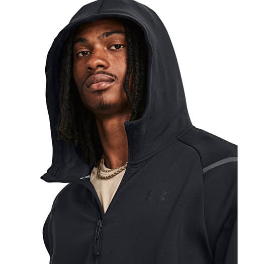 Men s hoodies Under Armour Unstoppable Fleece FZ Black Footshop