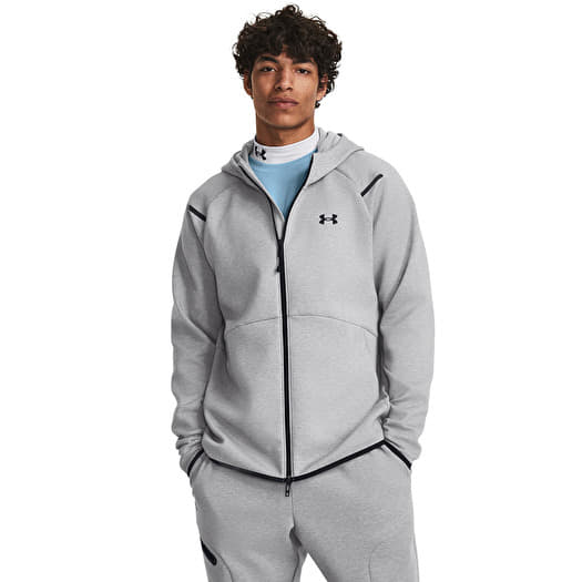 Felpe con cappuccio uomo Under Armour Unstoppable Fleece FZ Gray