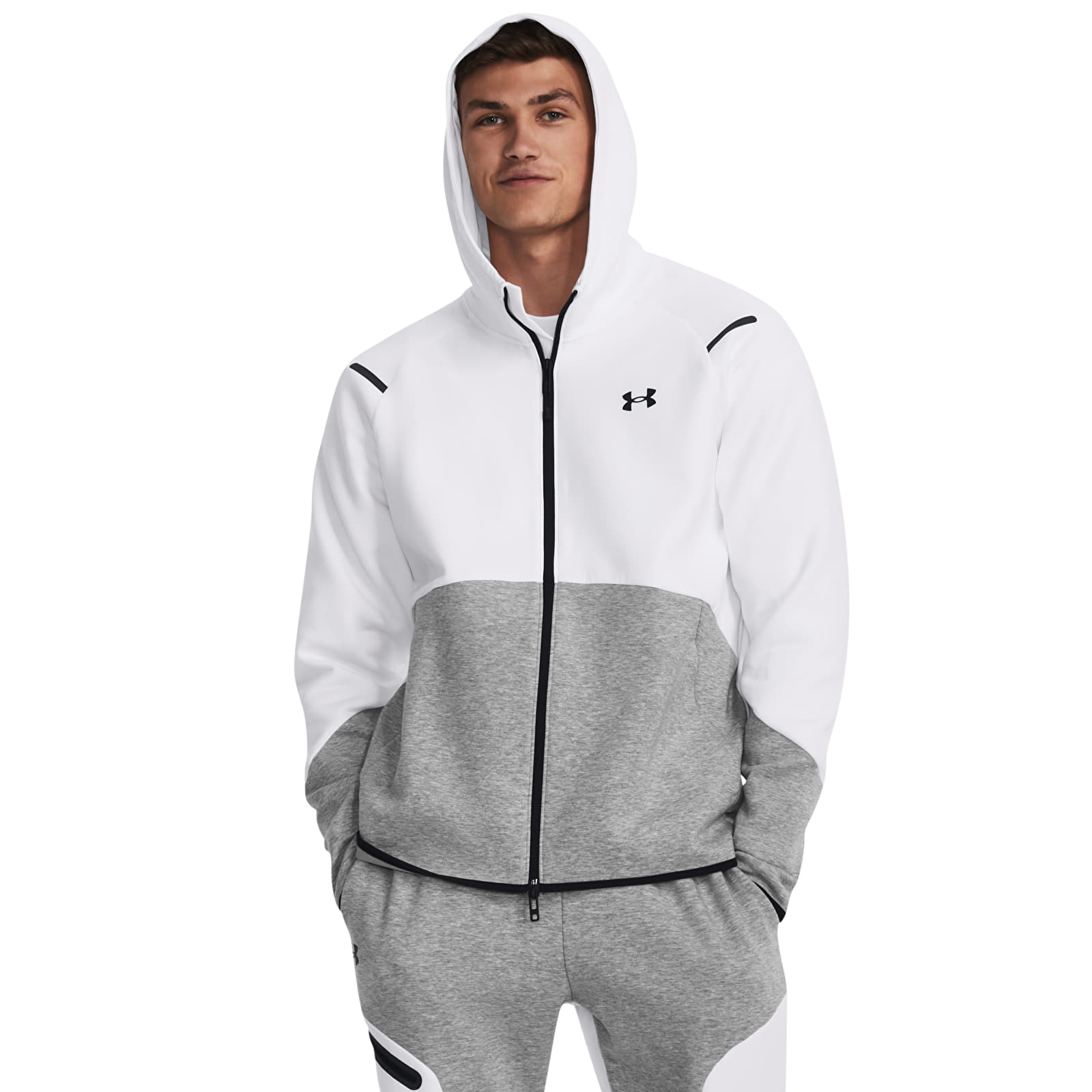 Men's hoodies Under Armour Unstoppable Fleece FZ Gray