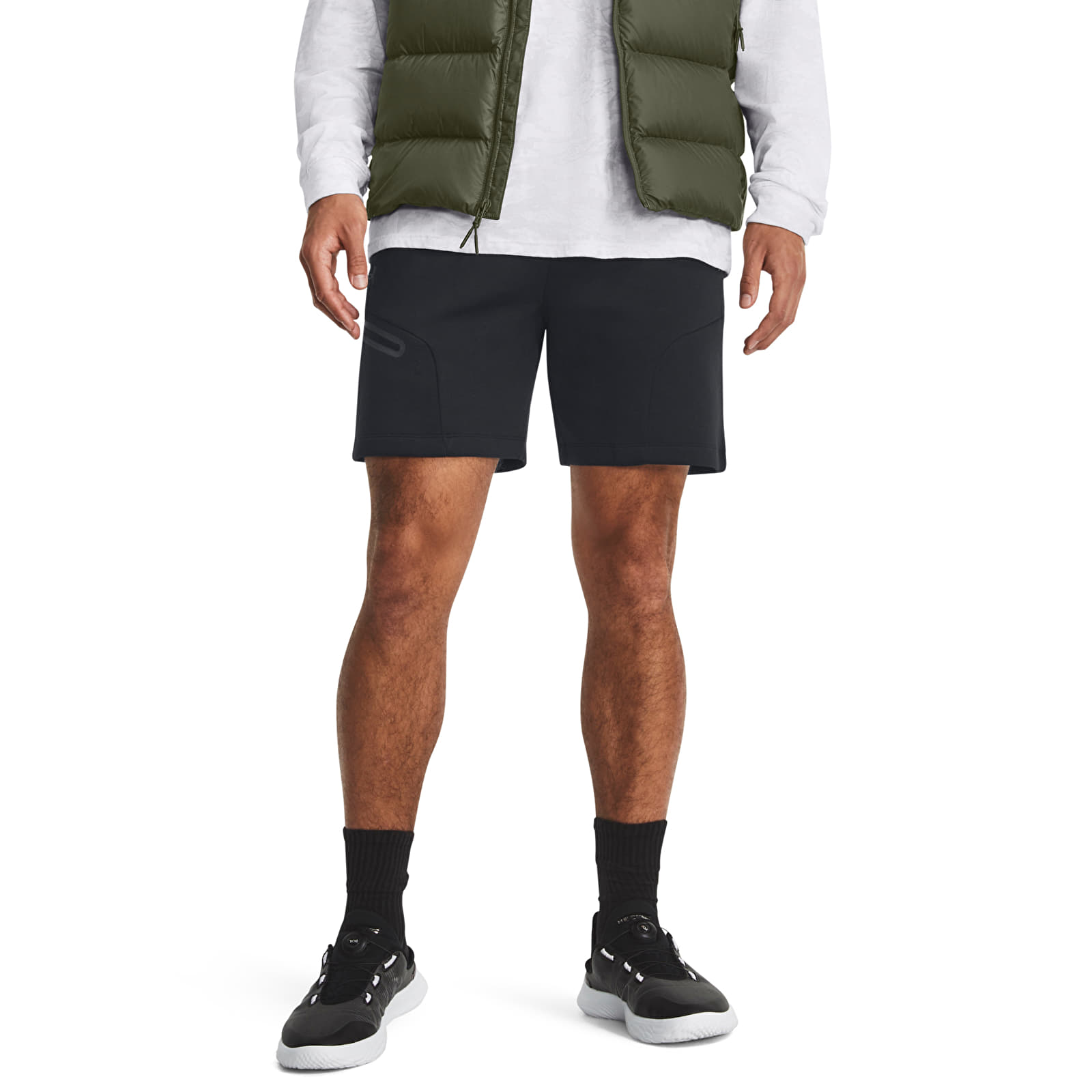 Pánské kraťasy Under Armour Unstoppable Fleece Shorts Black