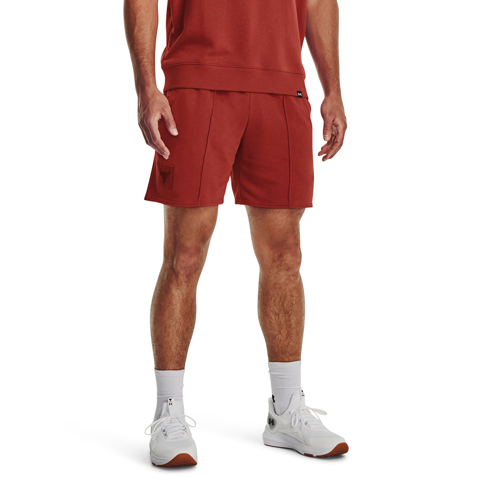Pánské kraťasy Under Armour Pjt Rock Terry Gym Short Red