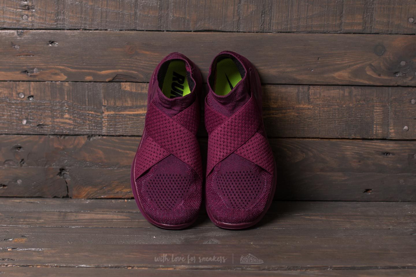 Nike free rn hotsell flyknit femme bordeaux