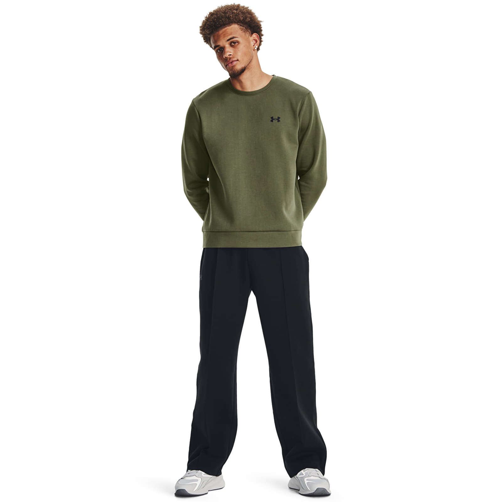 Pánske tričká Under Armour Unstoppable Fleece Crew Green