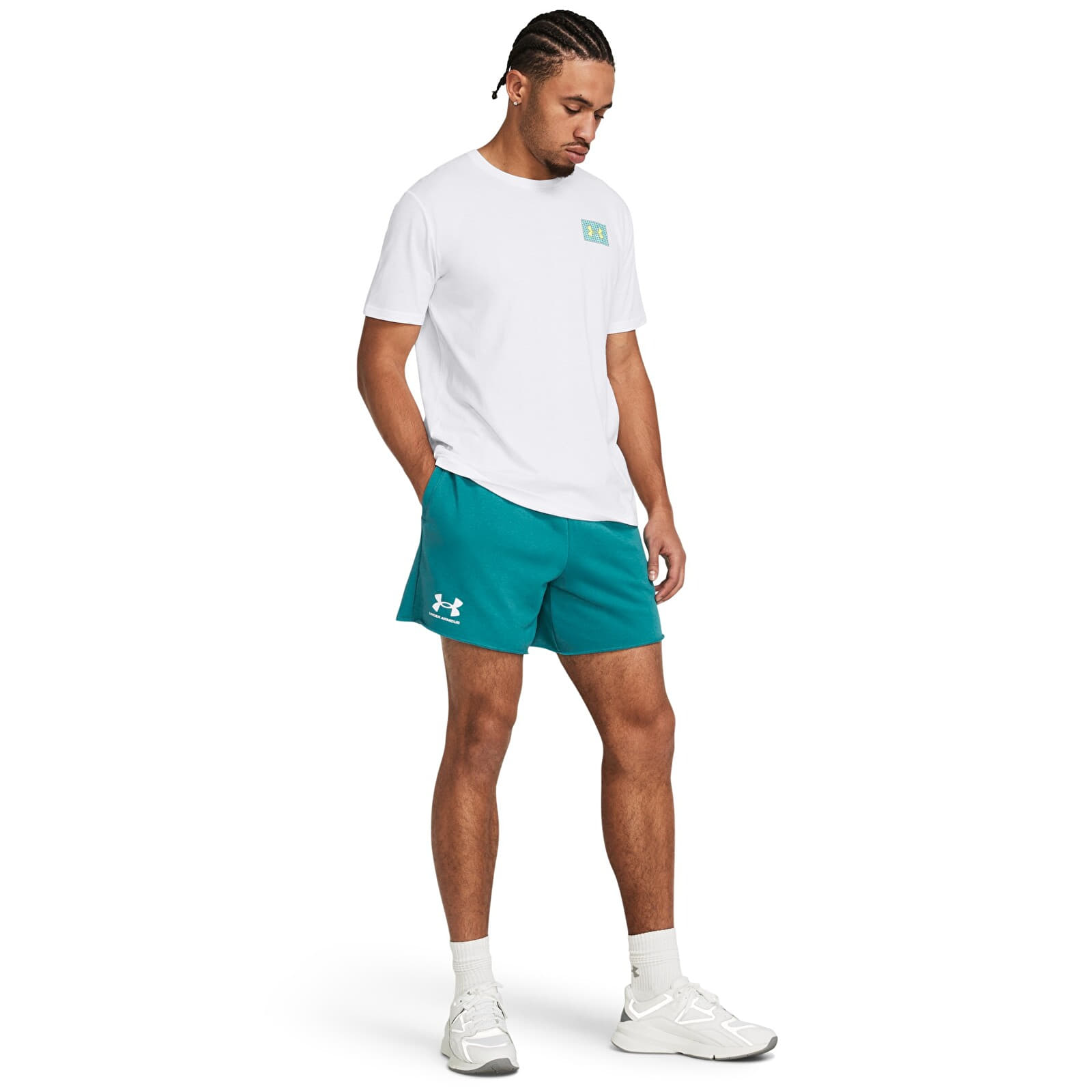 Pánské kraťasy Under Armour Rival Terry 6in Short Blue