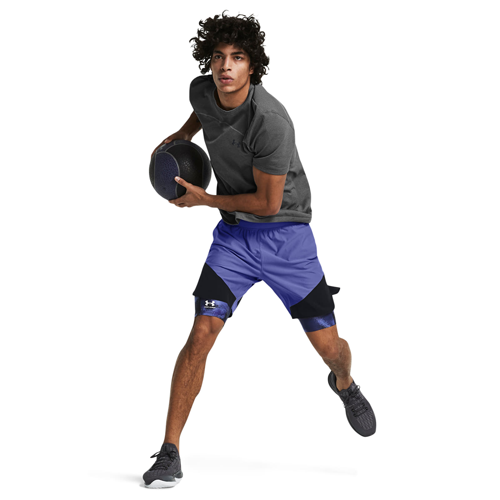 Pánská trička Under Armour Rush Seamless Wordmark SS Gray