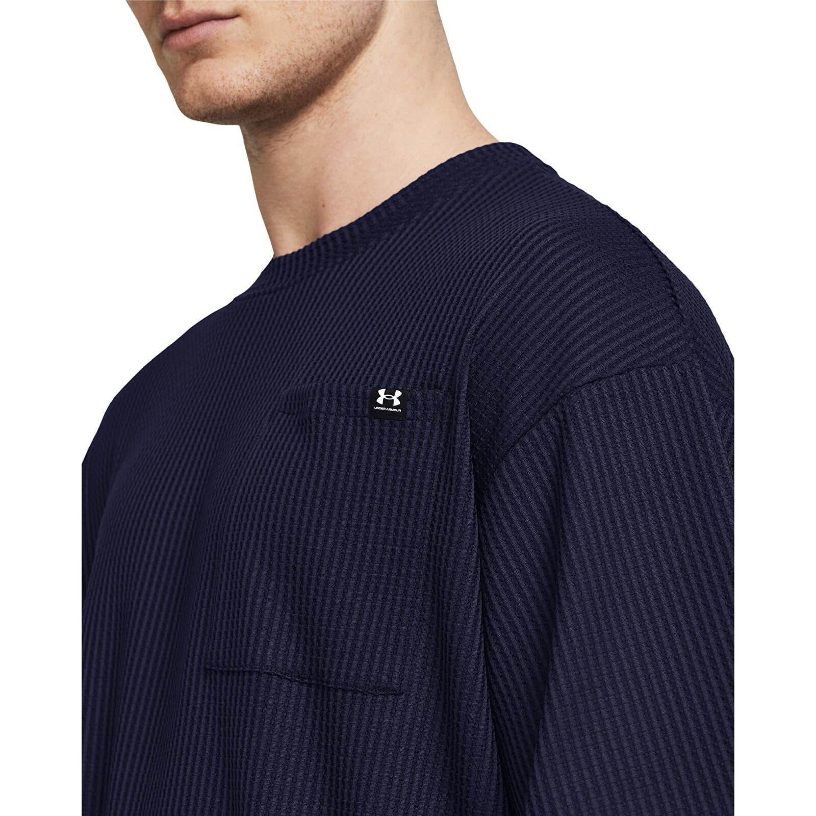 Men's T-shirts Under Armour Rival Waffle Crew Blue