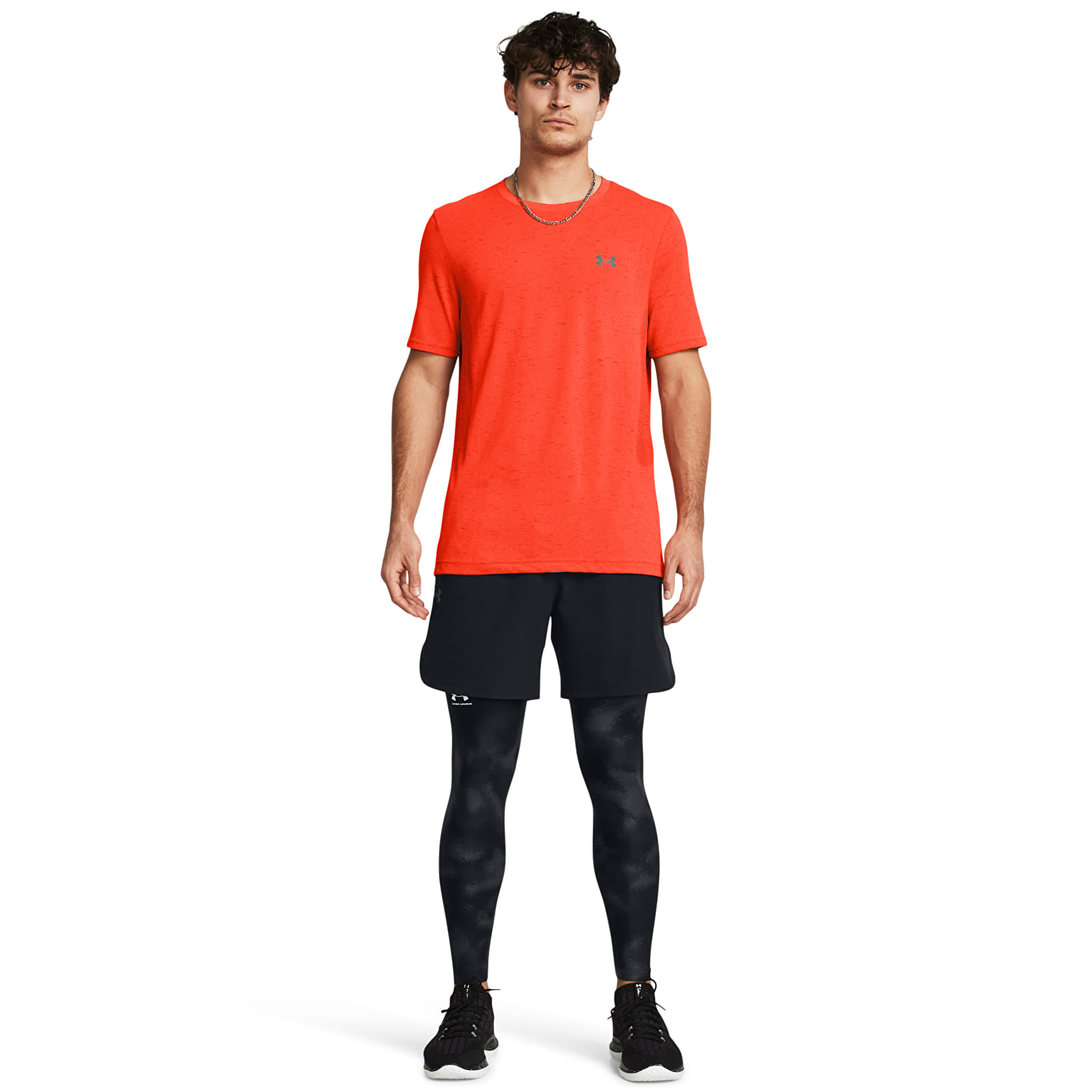 Pánské legíny Under Armour HG Armour Printed Lgs Black