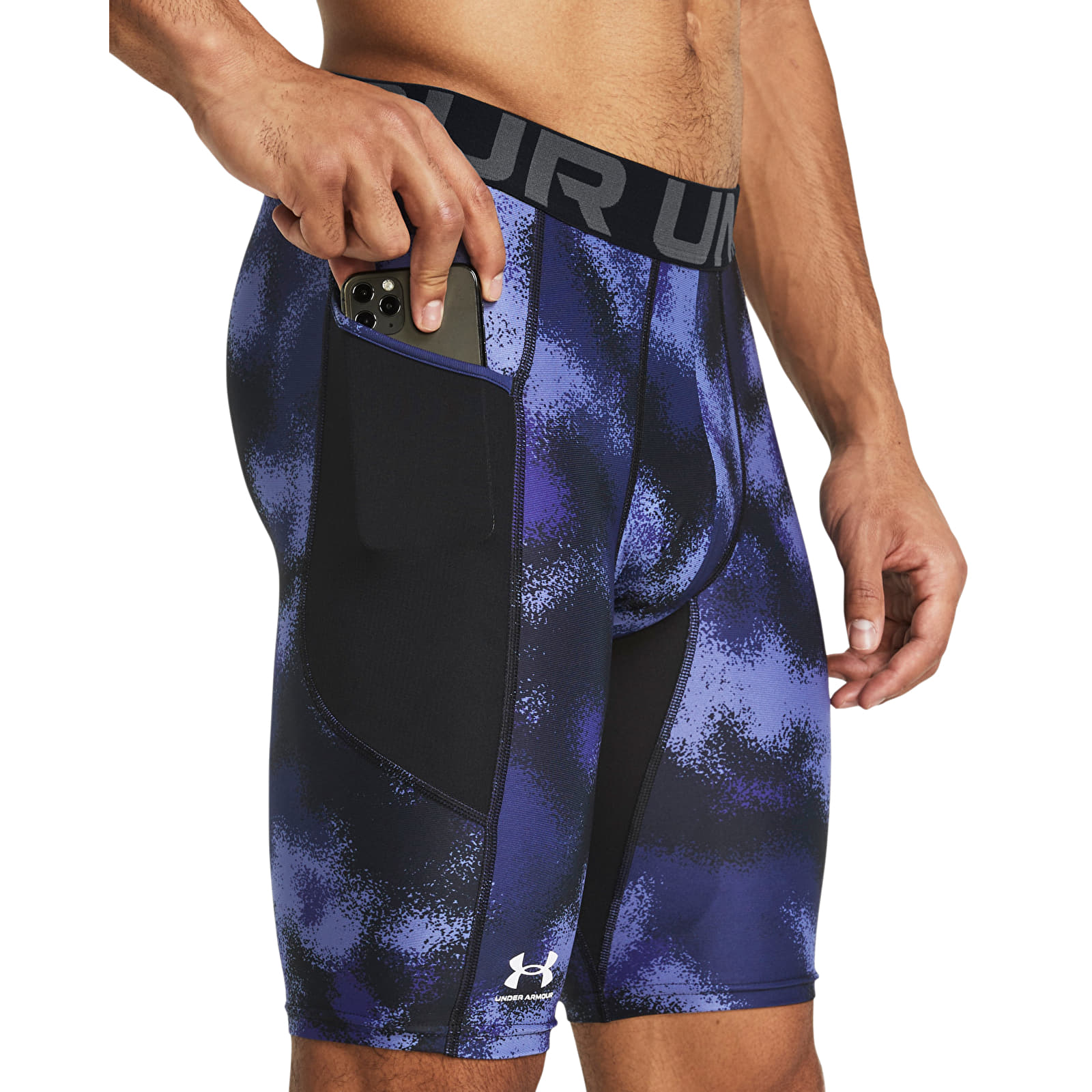 Men's shorts Under Armour HG Armour Printed Lg Sts Purple