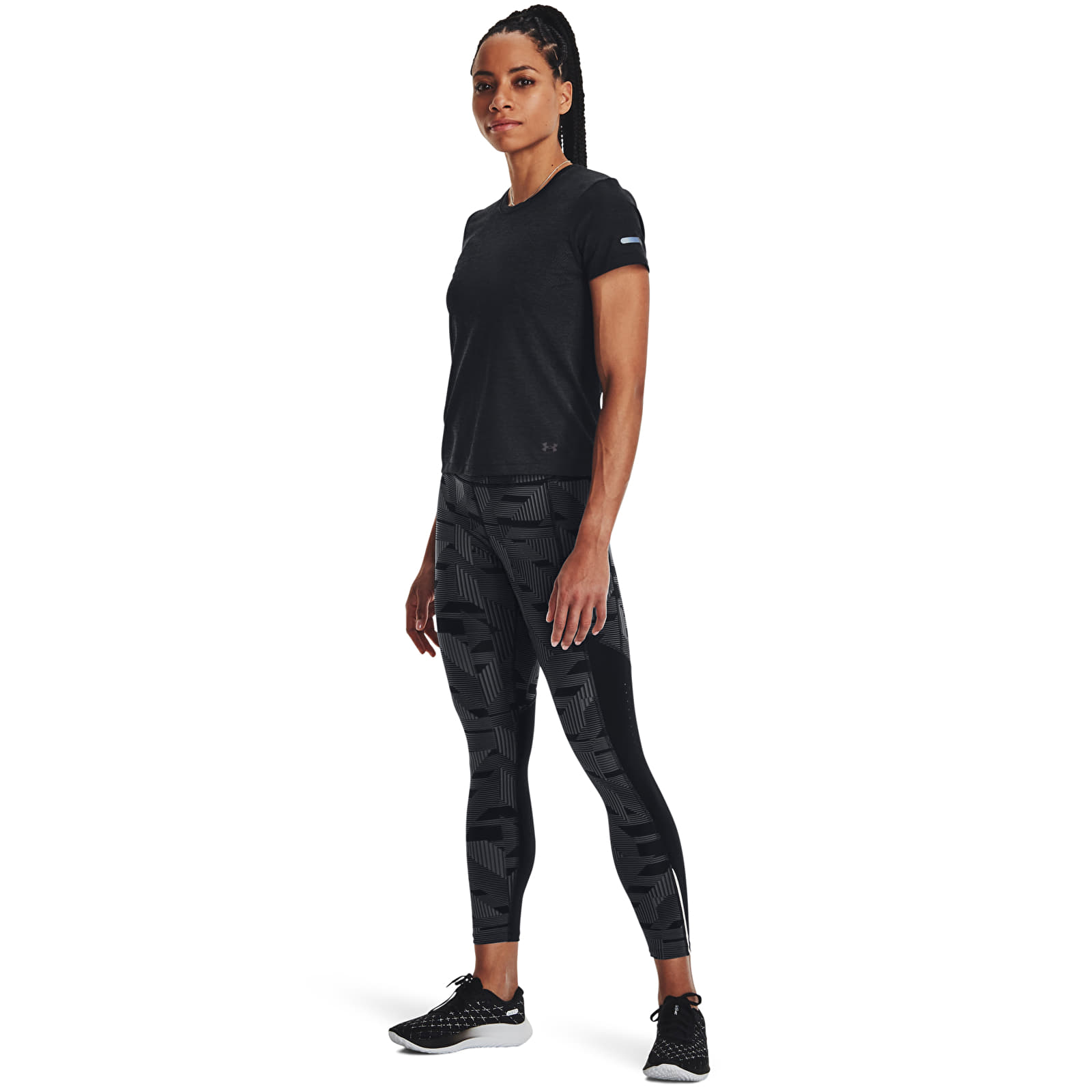 Dámská trička Under Armour Seamless Stride SS Black